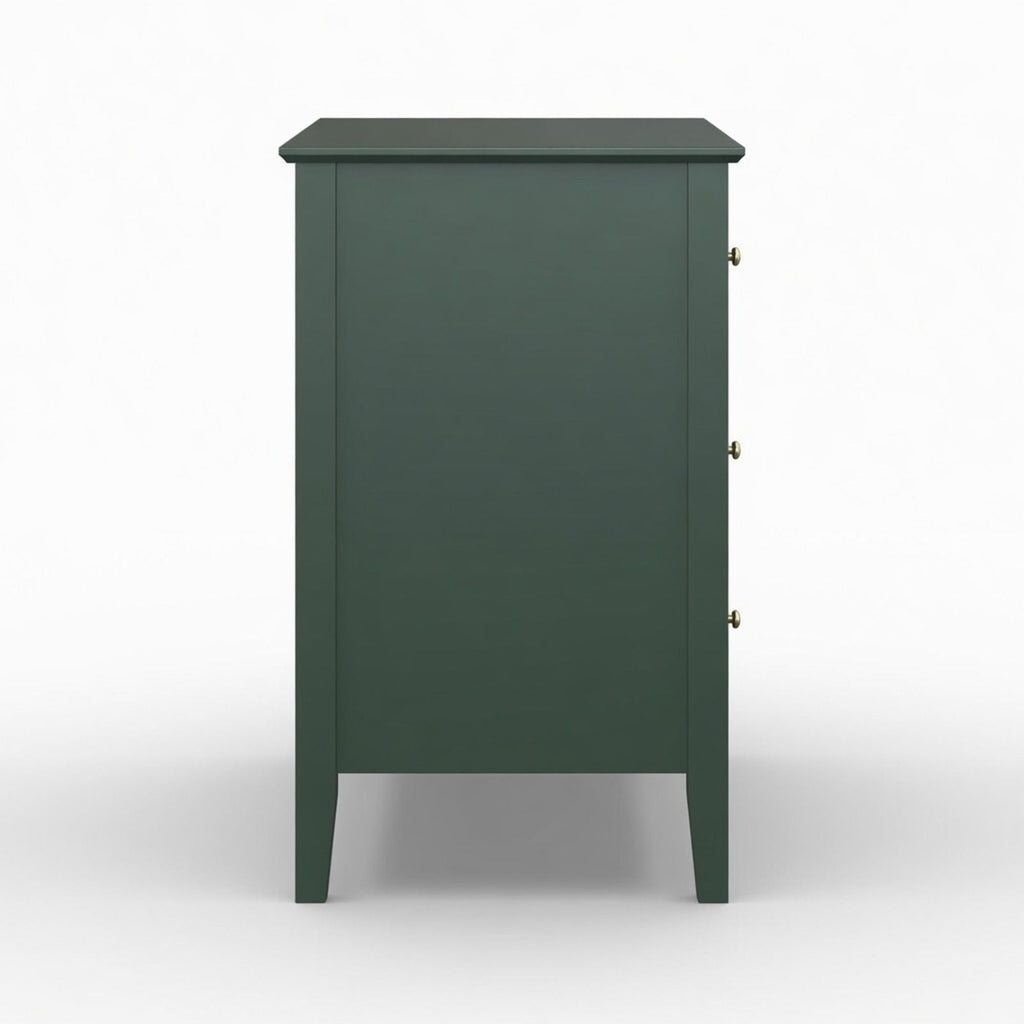 Fluted 3 Drawer Nightstand With Soft Close Slides