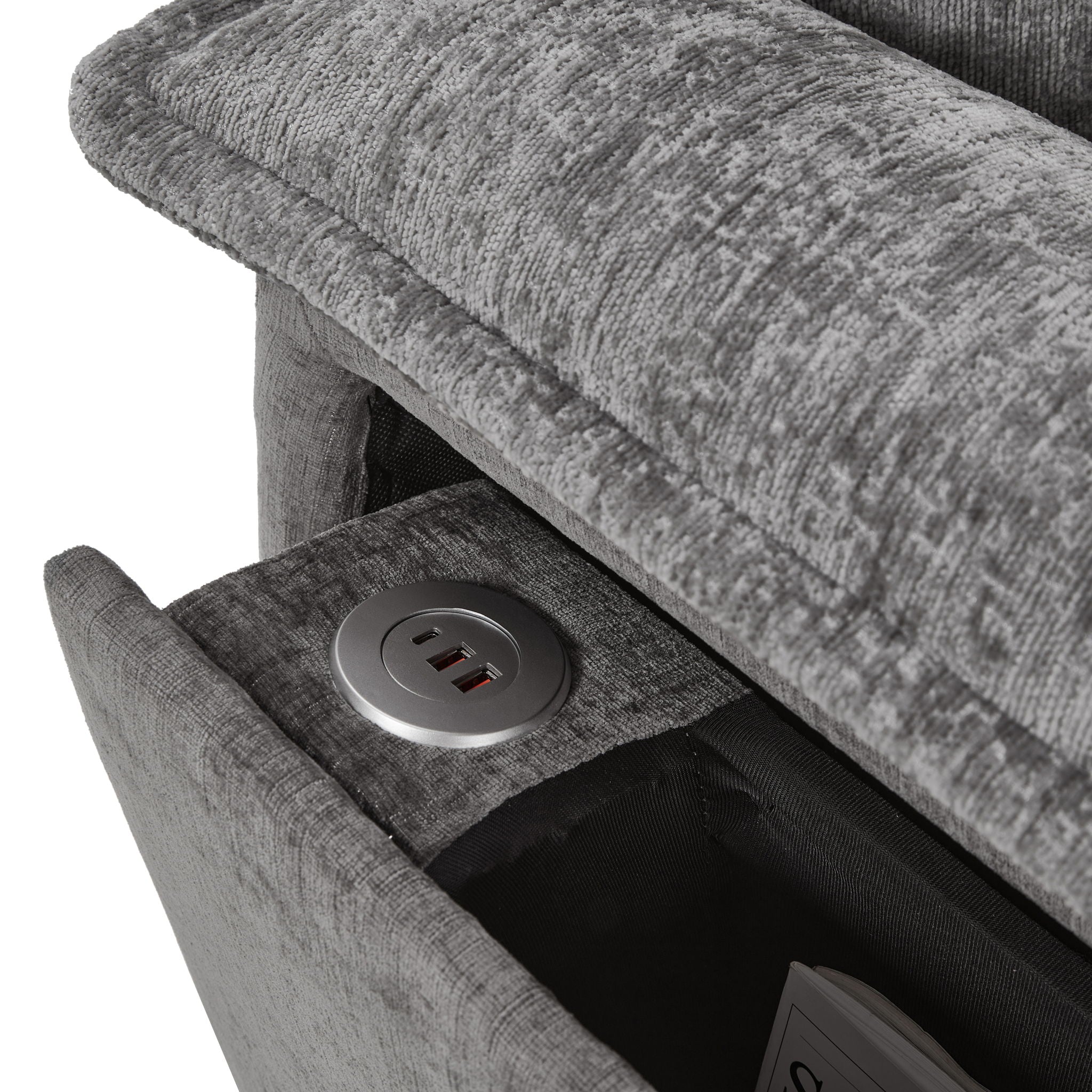 Modern U-Shaped Sleeper Sectional Sofa Bed With USB Ports, Cup Holder, And Hidden Storage