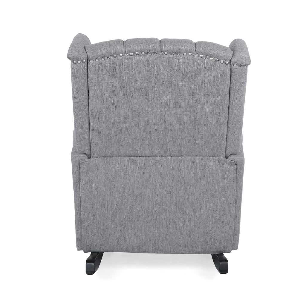Sheila - Contemporary Fabric Tufted Wingback Rocking Chair