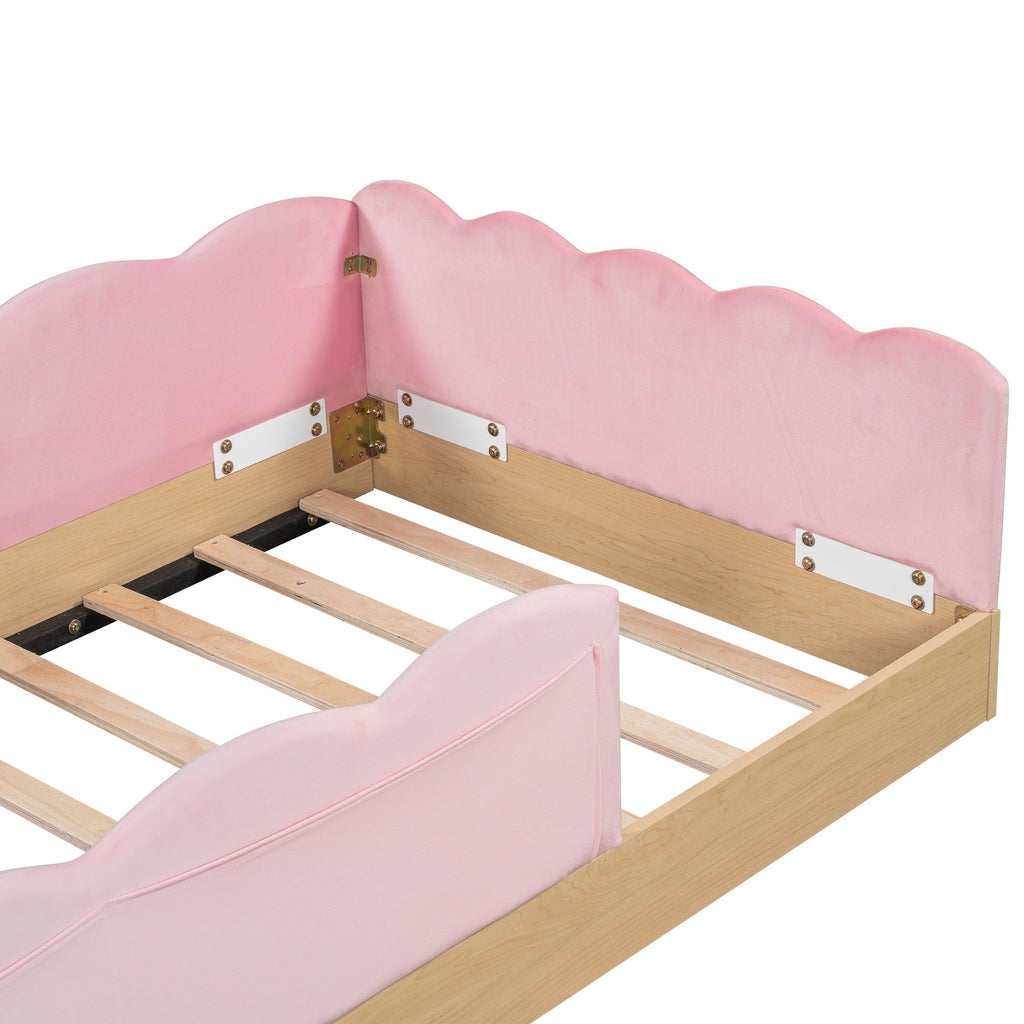 Platform Bed With Animal Pillows And Storage Bags