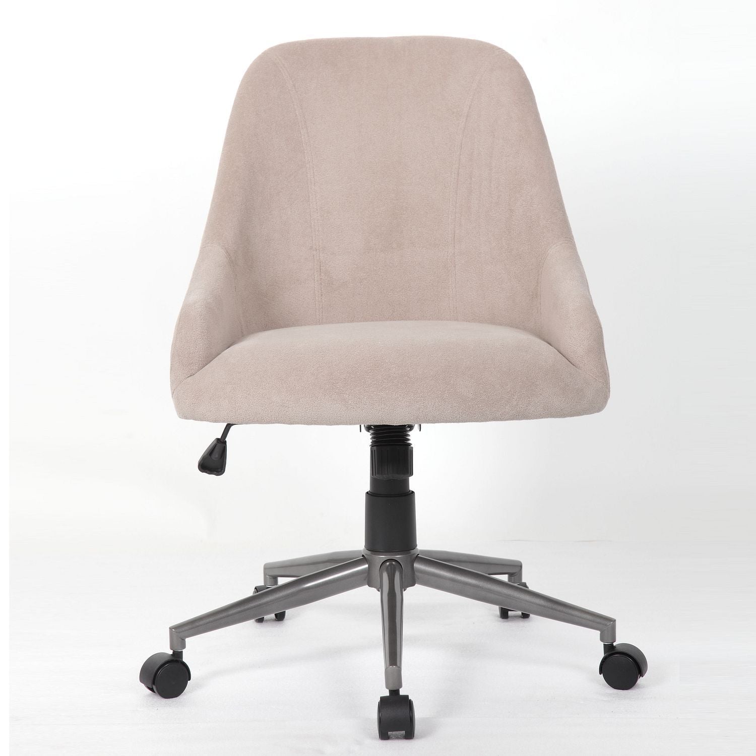 Enveloping Bucket Back Swivel Computer Chair For Home Decor - Beige