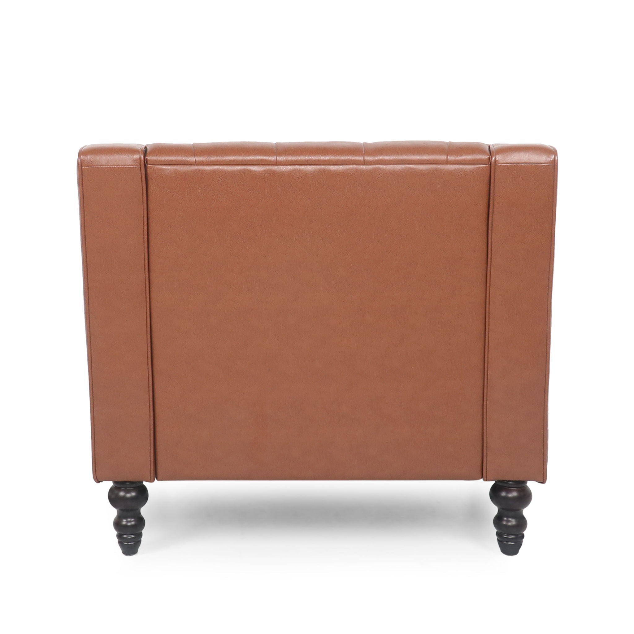 Contemporary Club Chair With Button Tufting And Birch Wood Legs