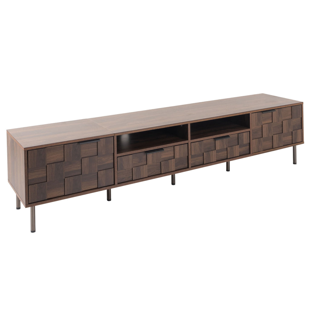 TV Stand With 2 Drawers, Media Console Table, Storage Cabinet With Cable Management