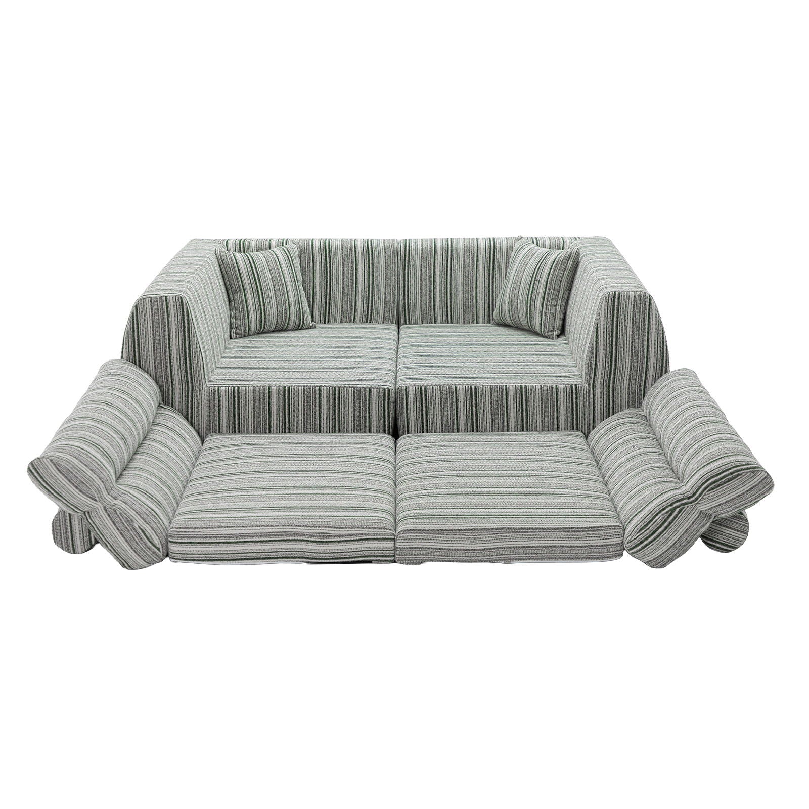 3 Seater, Couch With Throw Pillows For Living Room