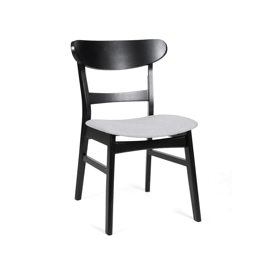 Mid Century Dining Chairs With Cushioned Seats And Wood Frame (Set of 2)