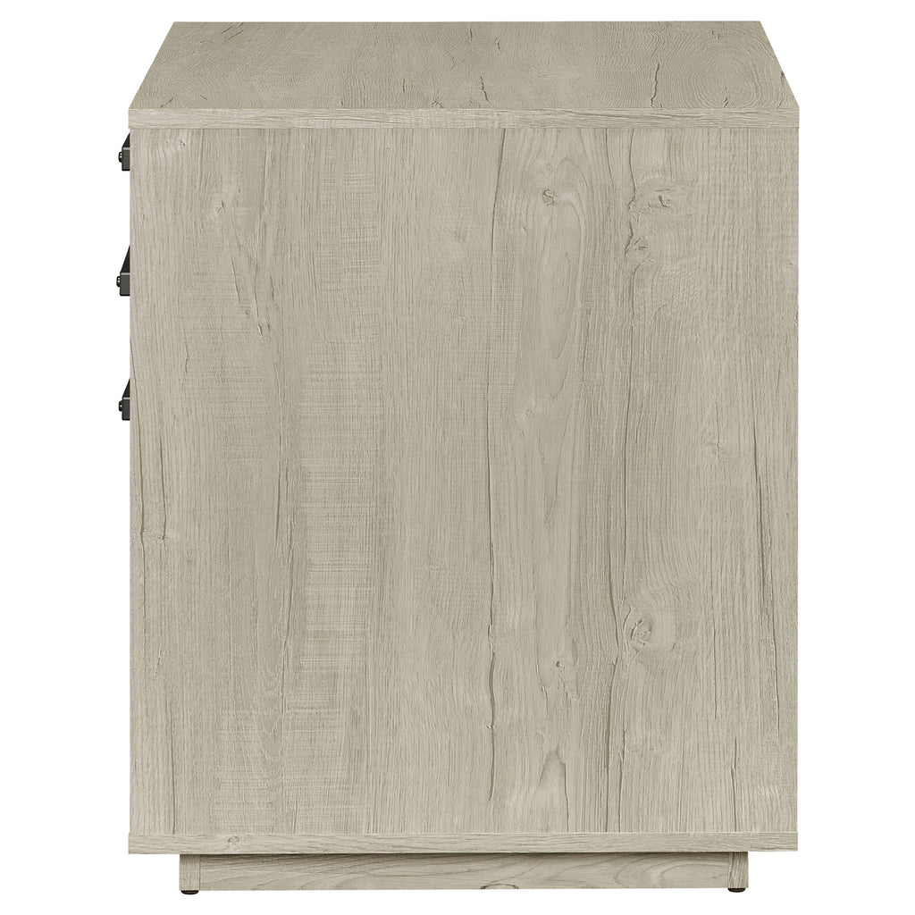 Loomis - 3 Drawer Home Office File Cabinet - White / Gray