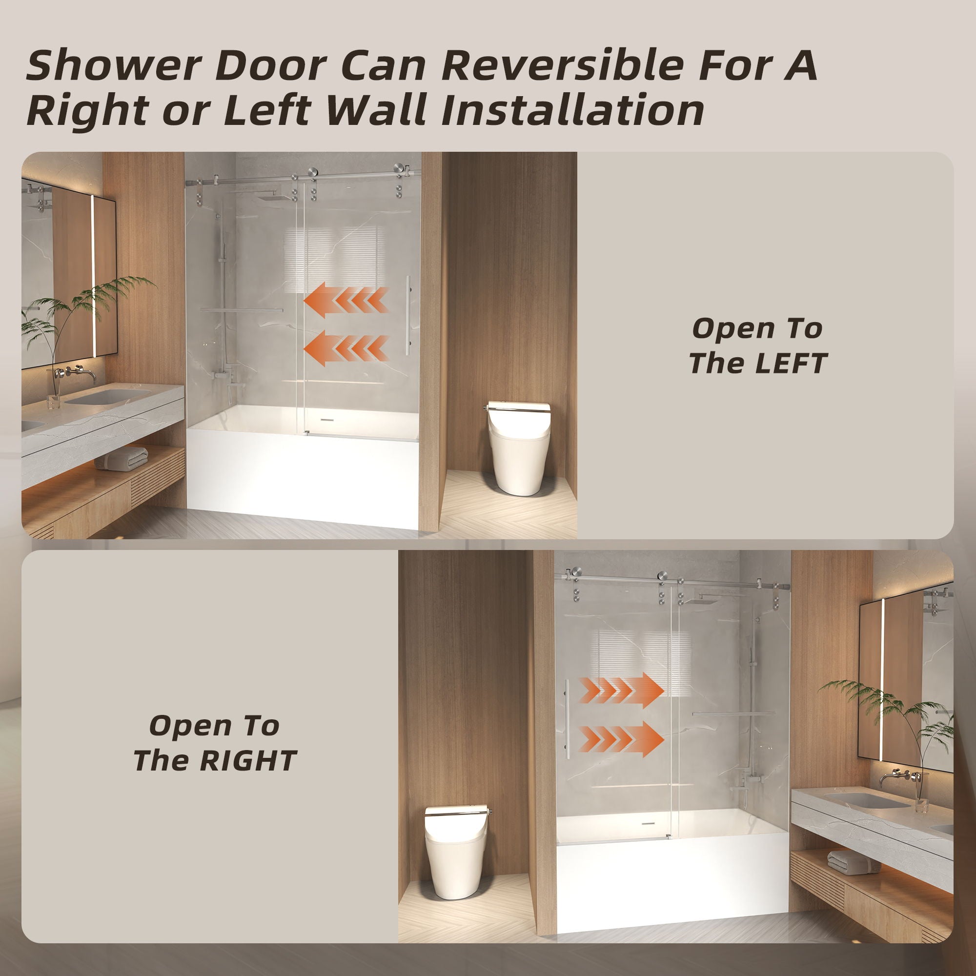 Frameless Sliding Bathtub Door With Frame
