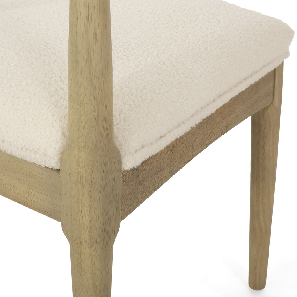 Mid Century Modern Dining Chair Set With Upholstered Seating