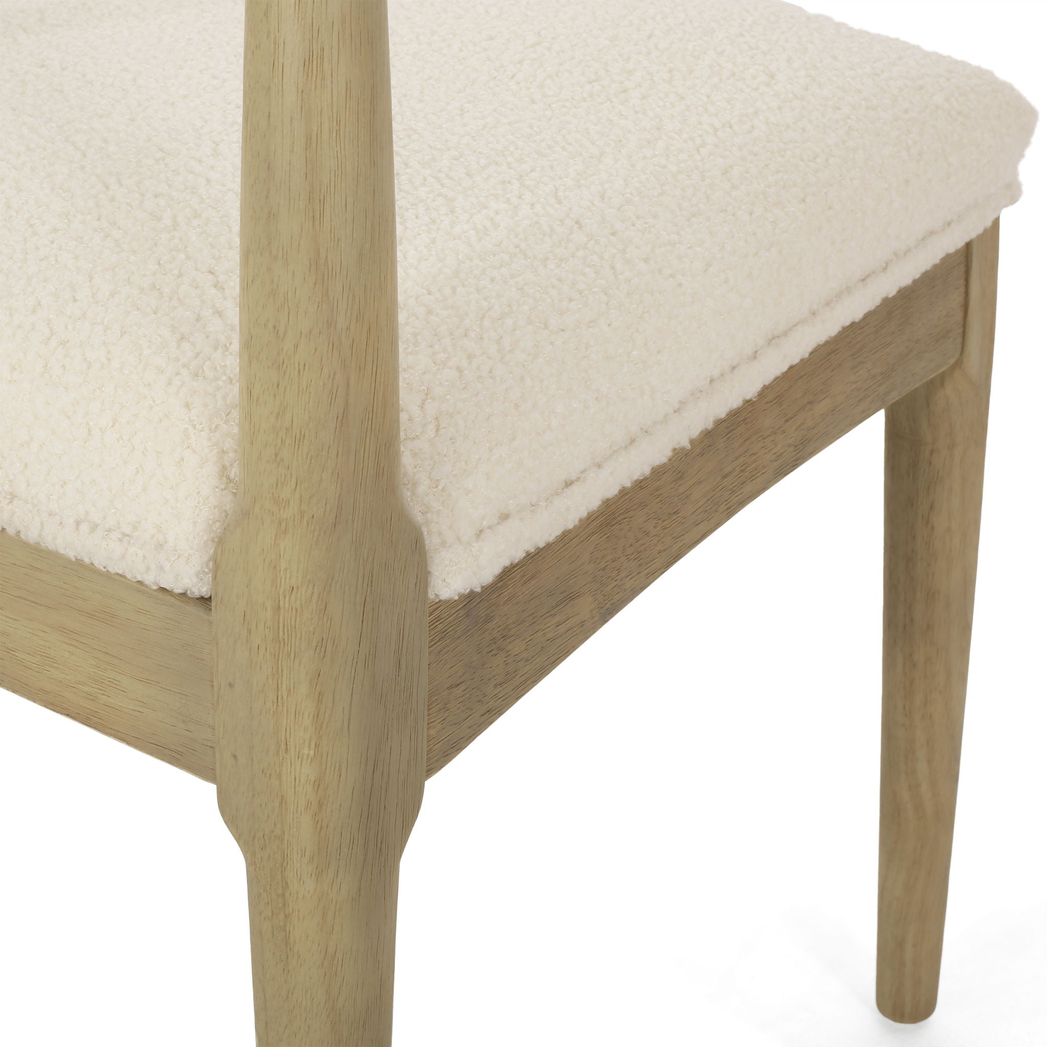 Mid Century Modern Dining Chair Set With Upholstered Seating