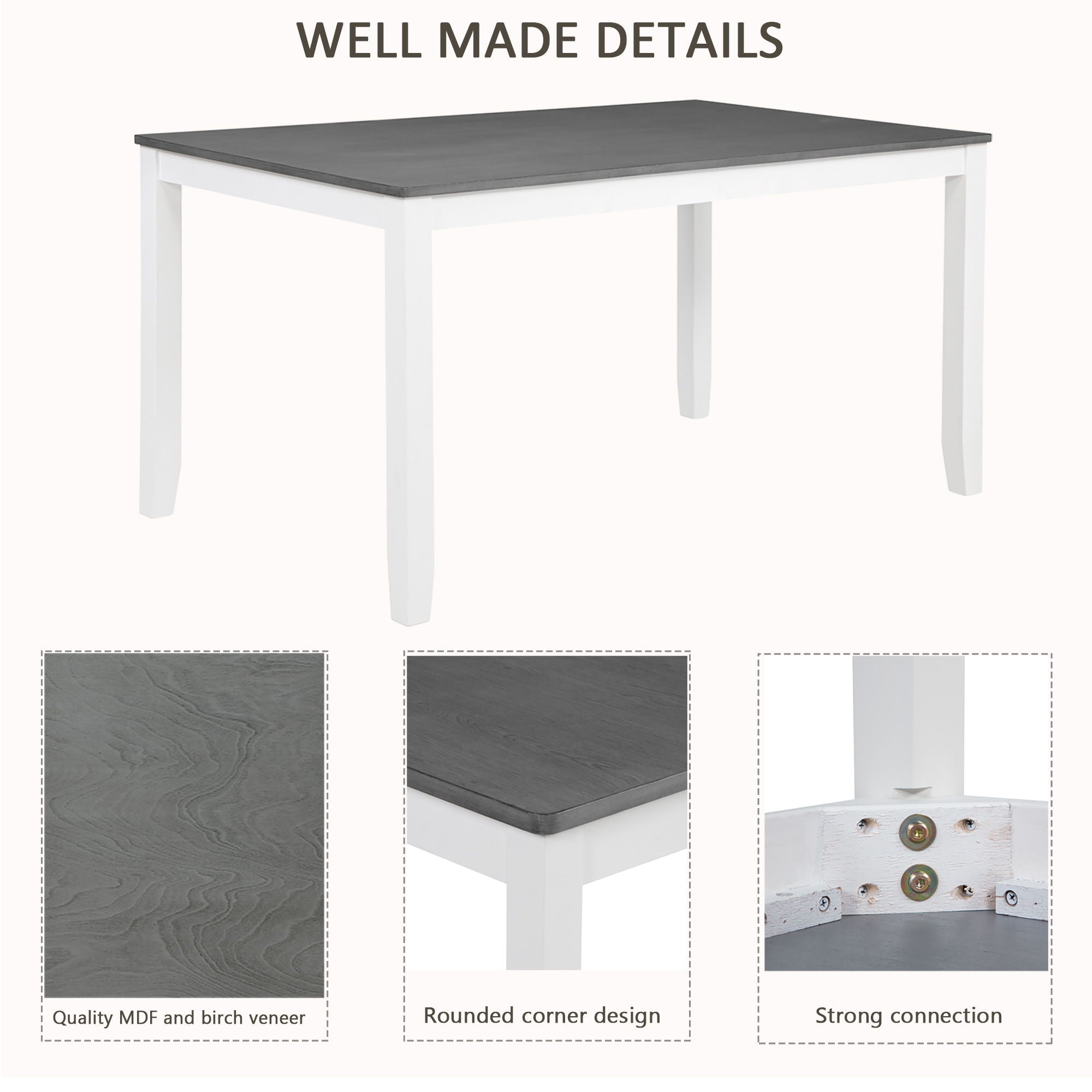 Modern Dining Set With Upholstered Chairs