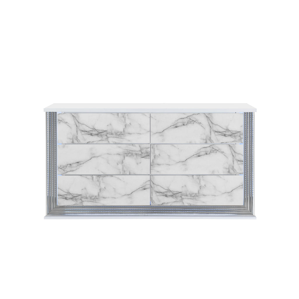 Moon - Dresser With LED Lighting - Marble