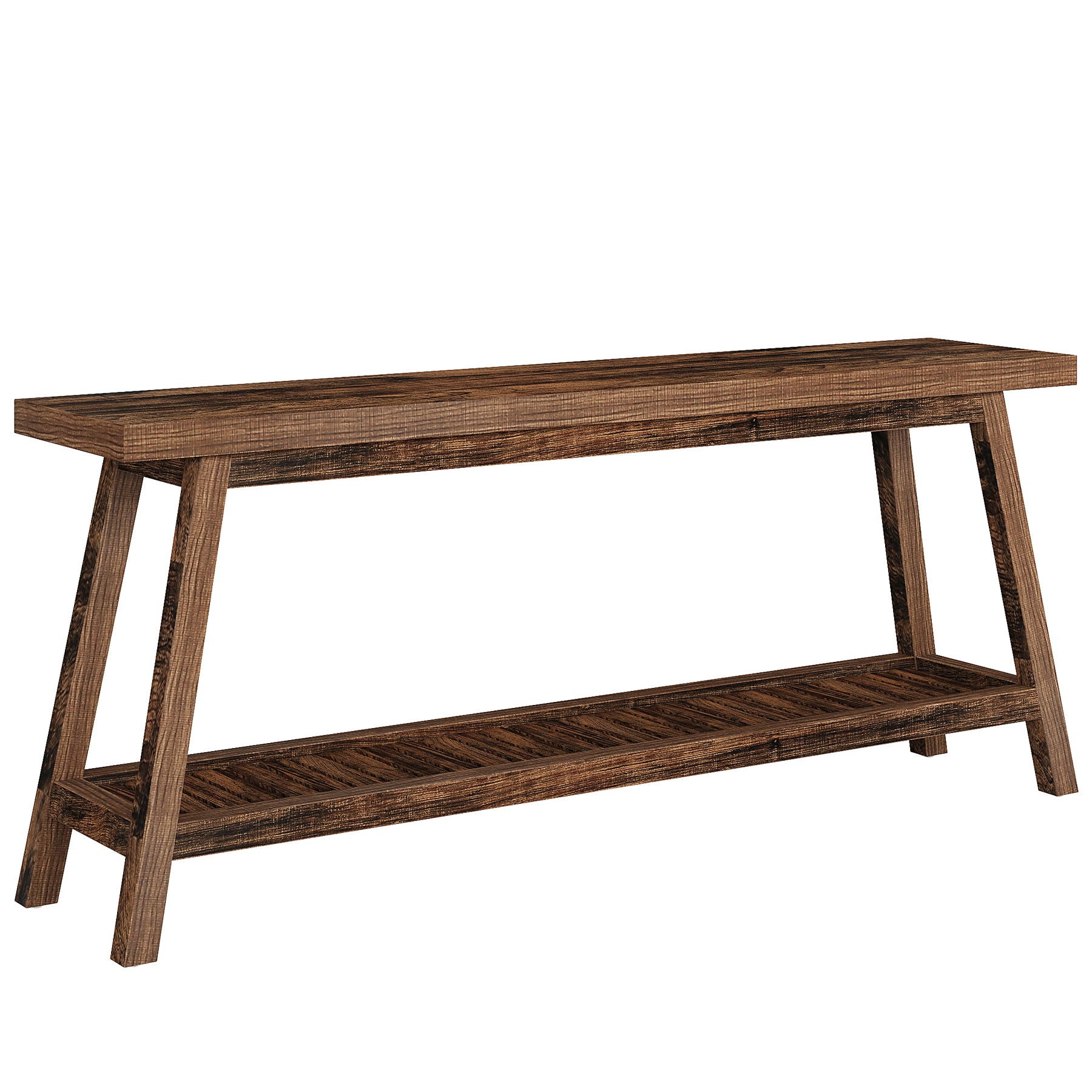 Extra Long Console Table With 2 Tier Open Storage