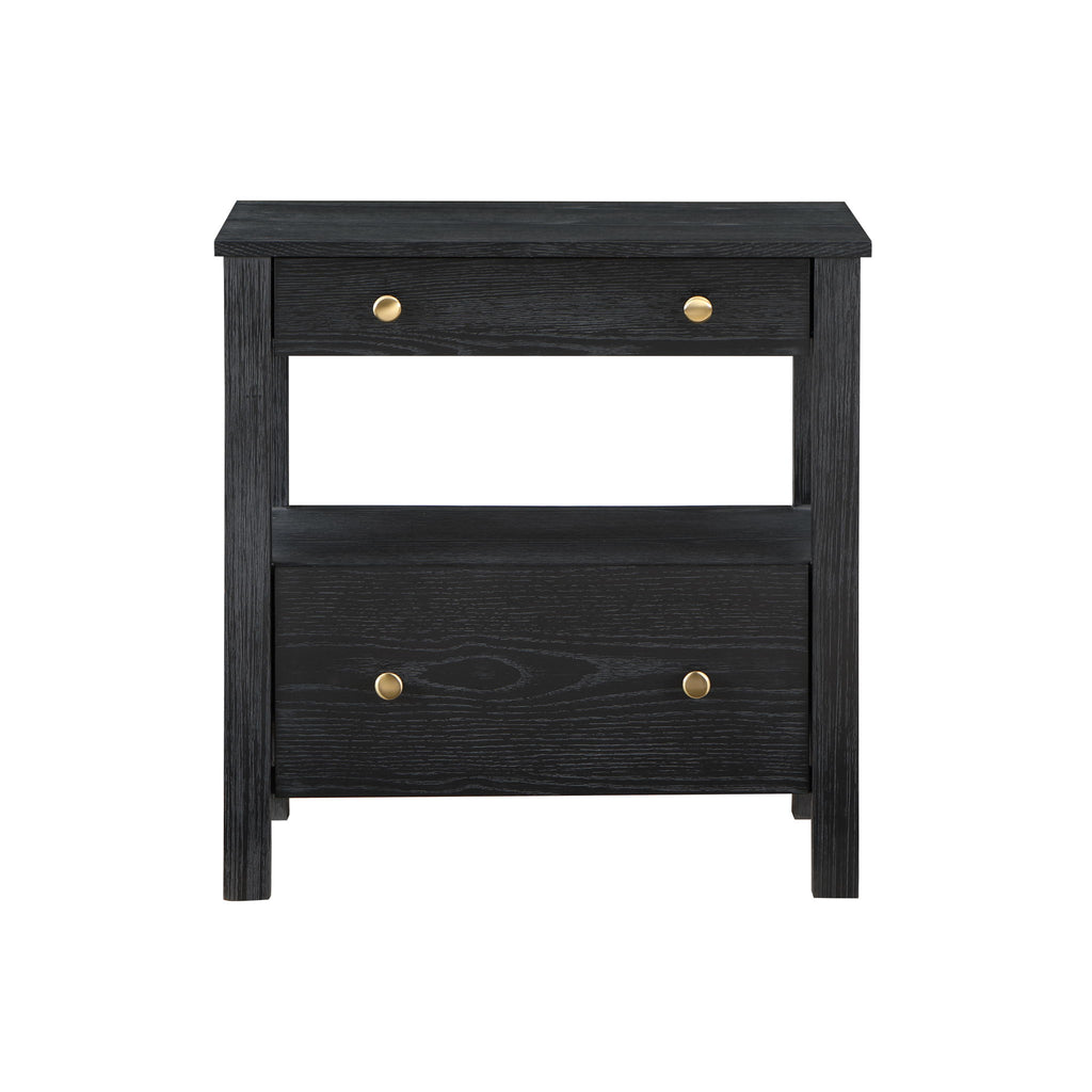 Danielle - 2 Drawer Nightstand - Black