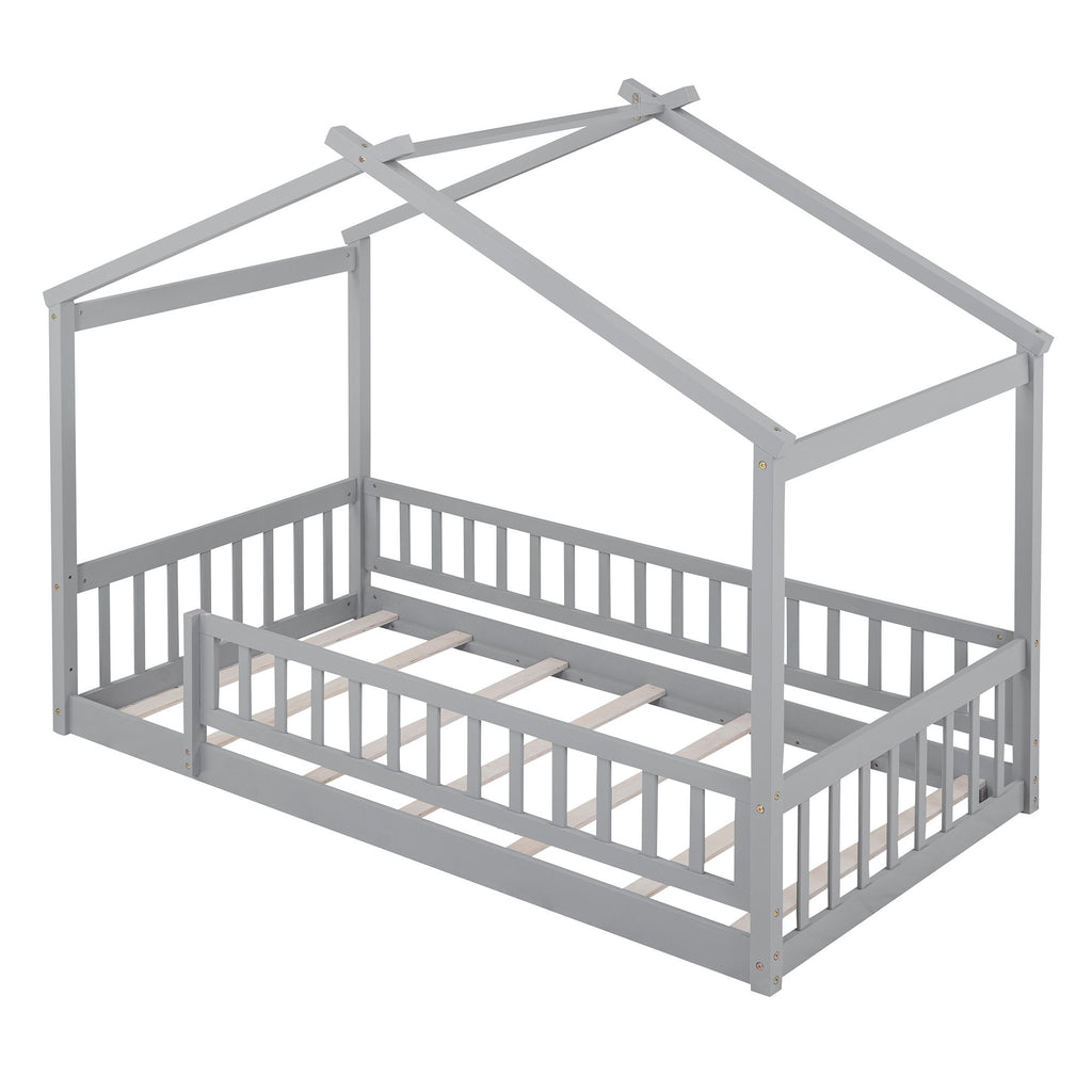 Bed House Bed Frame With Fence