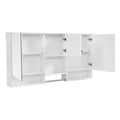 Wall-Mount 3-In-1 Mirror Cabinet With Adjustable Shelf, Soft-Closing Hinges, Rectangular Design - White