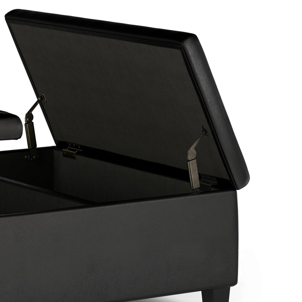Ellis - Coffee Table Storage Ottoman Contemporary Design
