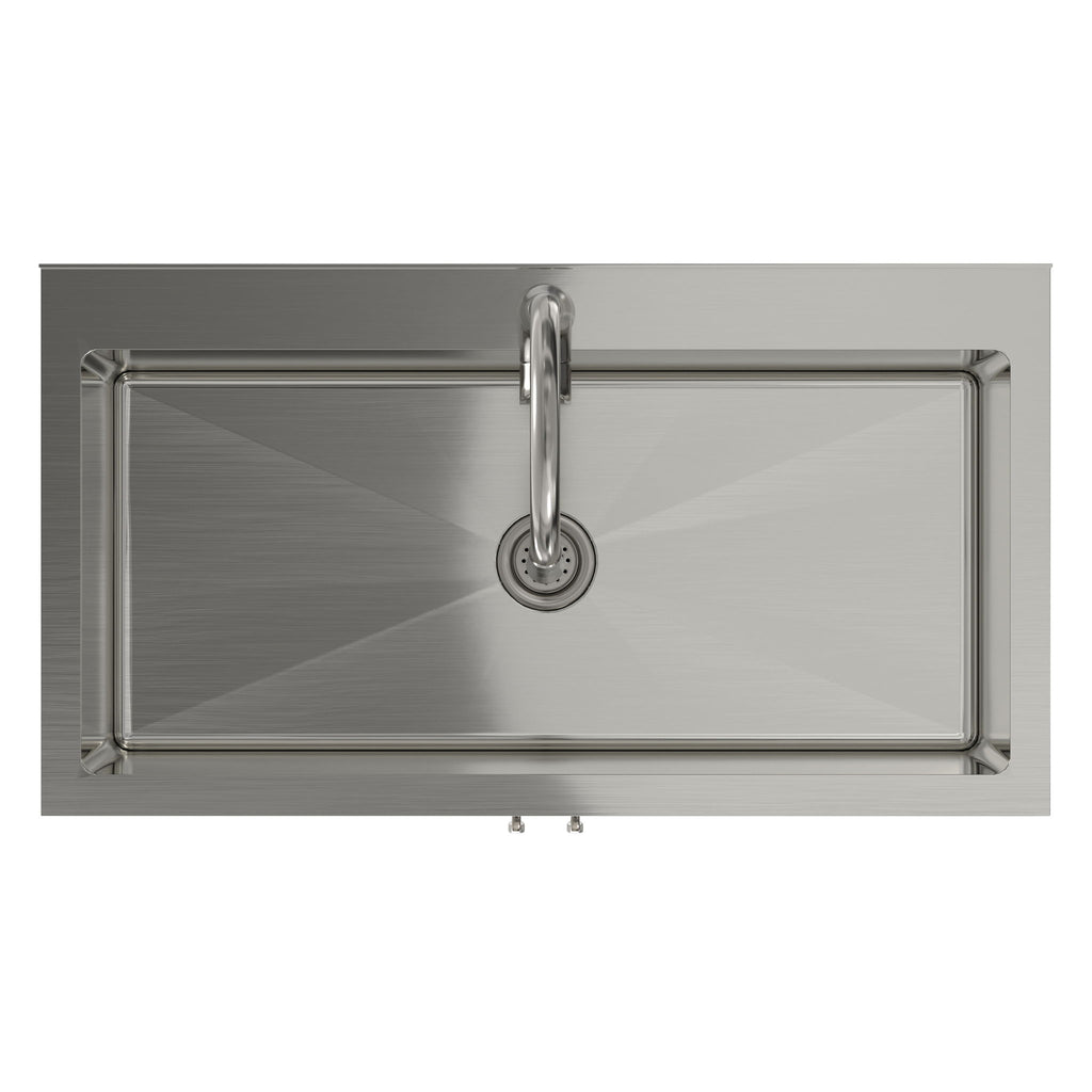 Reed - Deluxe Laundry Cabinet With Pull-Out Faucet And Stainless Steel Sink