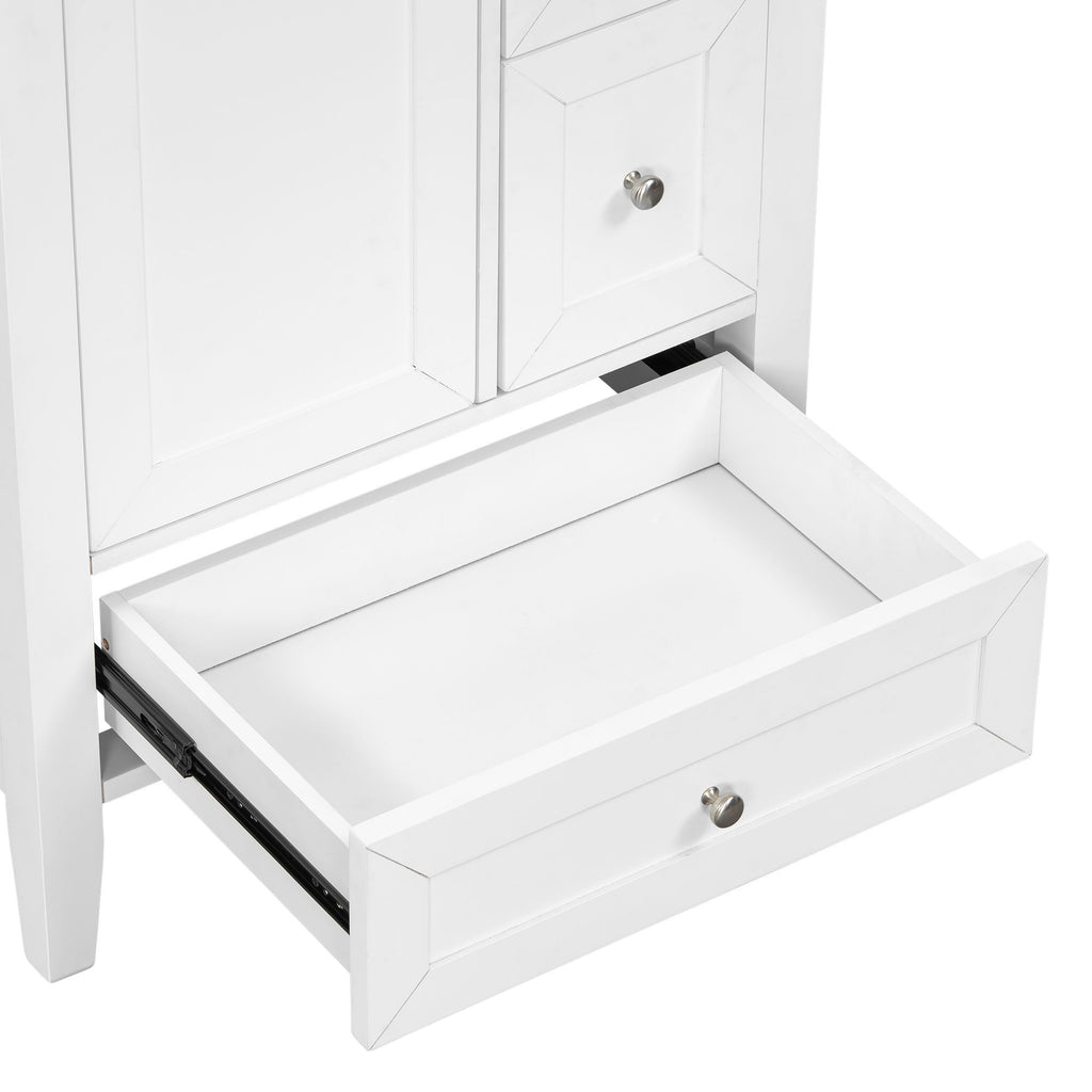 Modern Bathroom Vanity With Sink, Freestanding Cabinet With Drawers And Shelves
