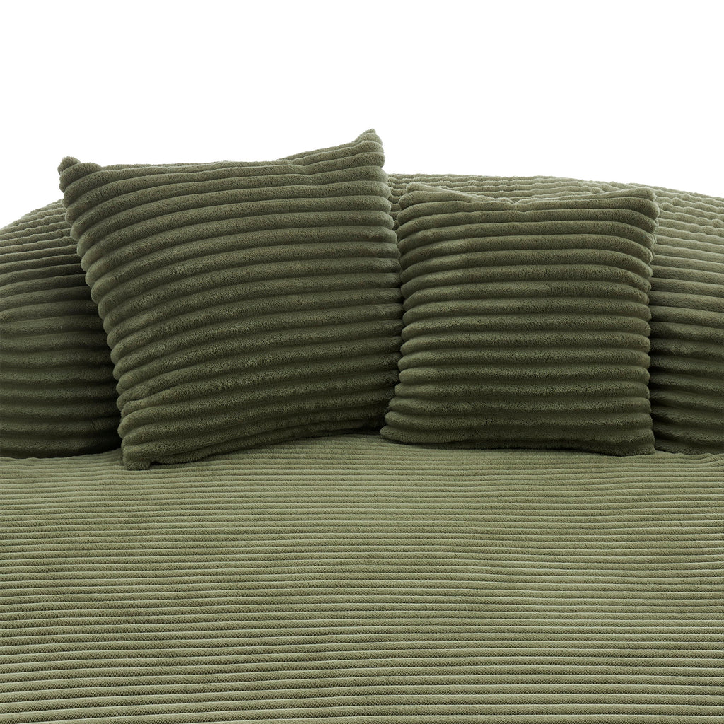 Modern Chaise Lounge Sofa Boneless Couch With Supportive Pillows