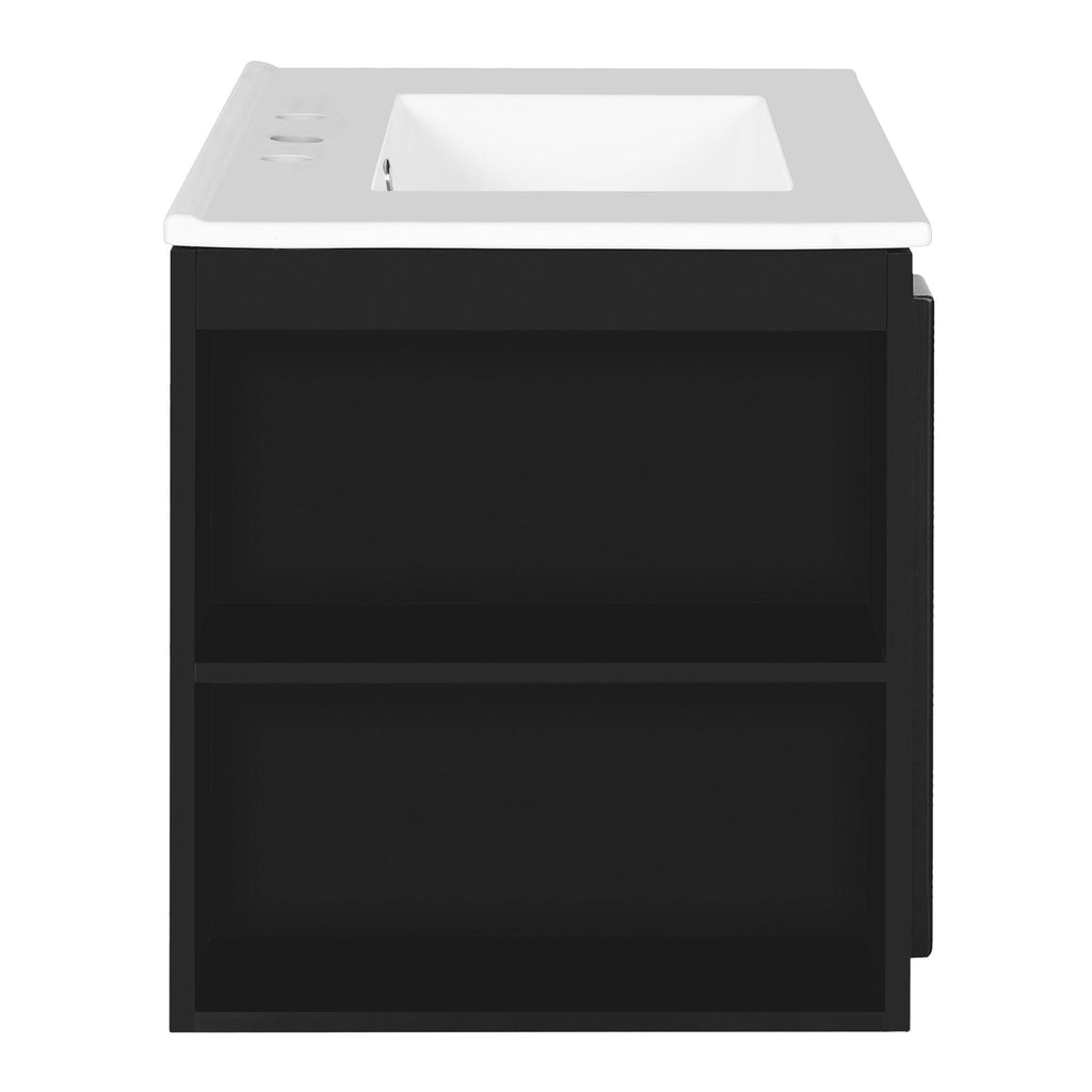 Wall Mounted Bathroom Vanity With 2 Drawers, Sink, Floating Storage Unit