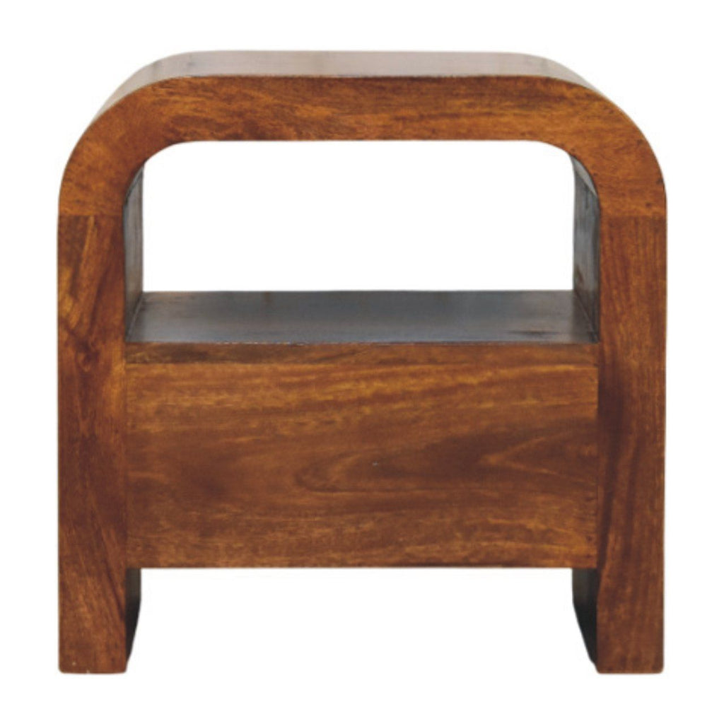Darcy - Nightstand With Drawer And Open Shelf - Brown
