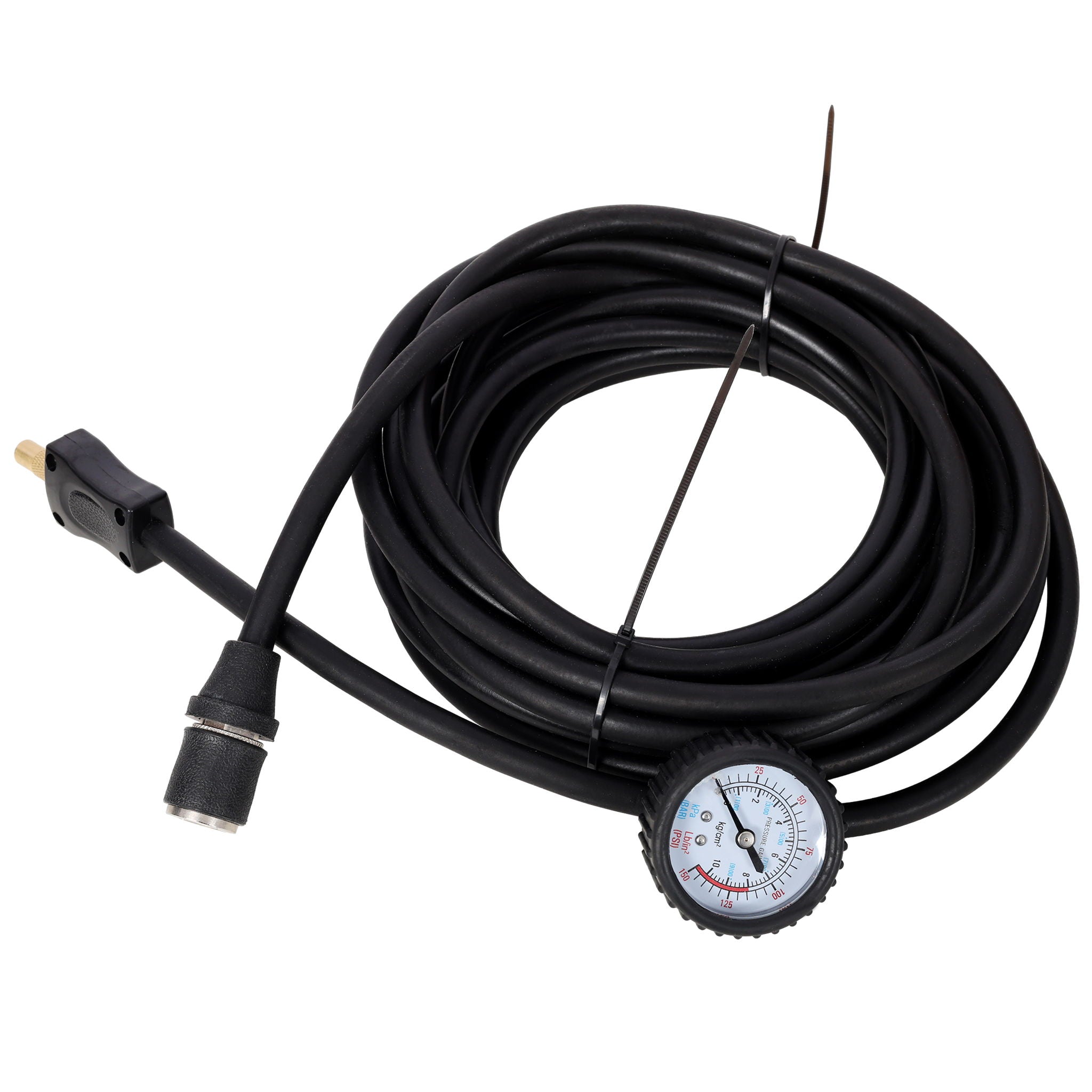 Heavy Duty 12V Air Compressor, Tire Inflator With Pressure Gauge, Compact Size - Black / Orange