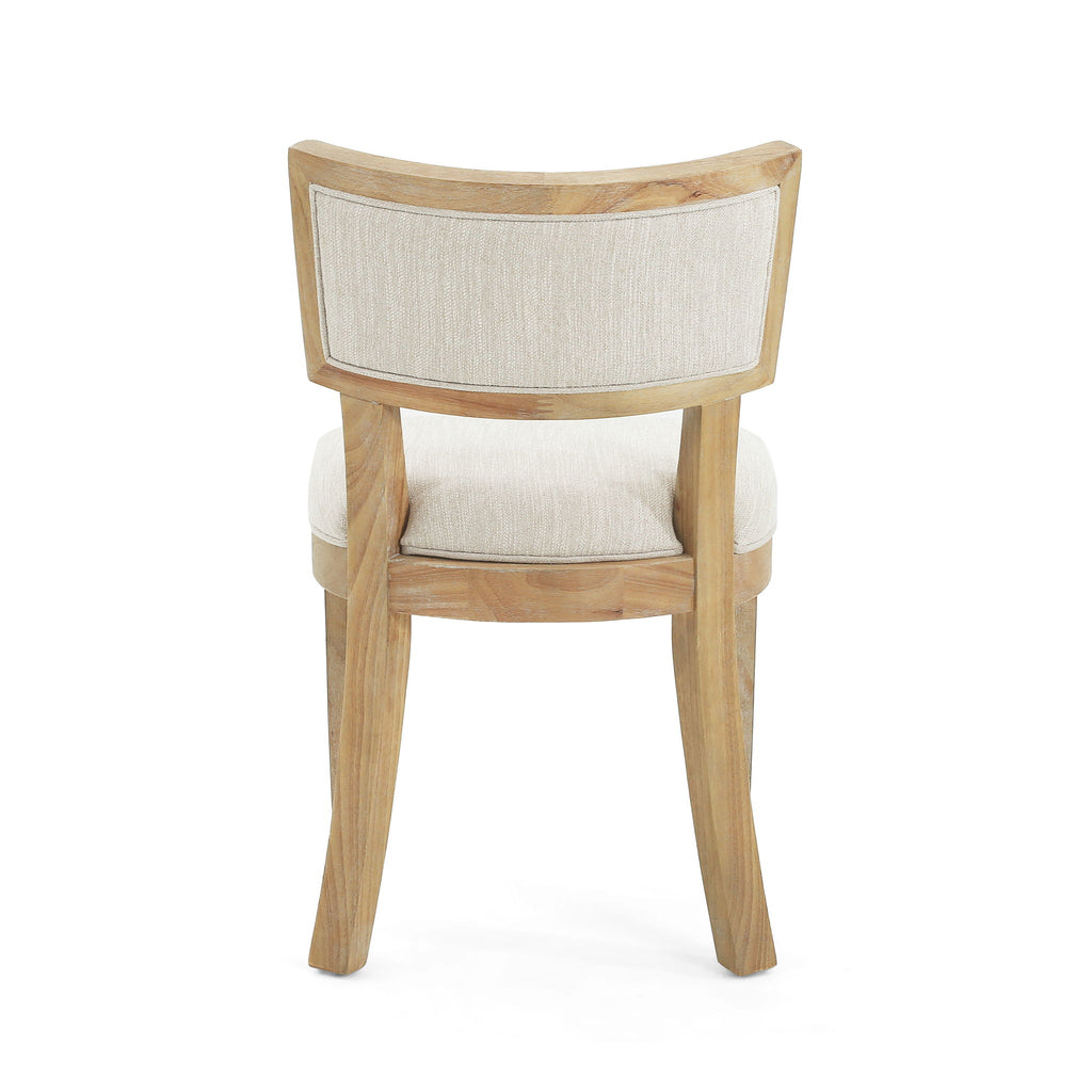 Farmhouse Style Fabric Upholstered Side Dining Chair Set