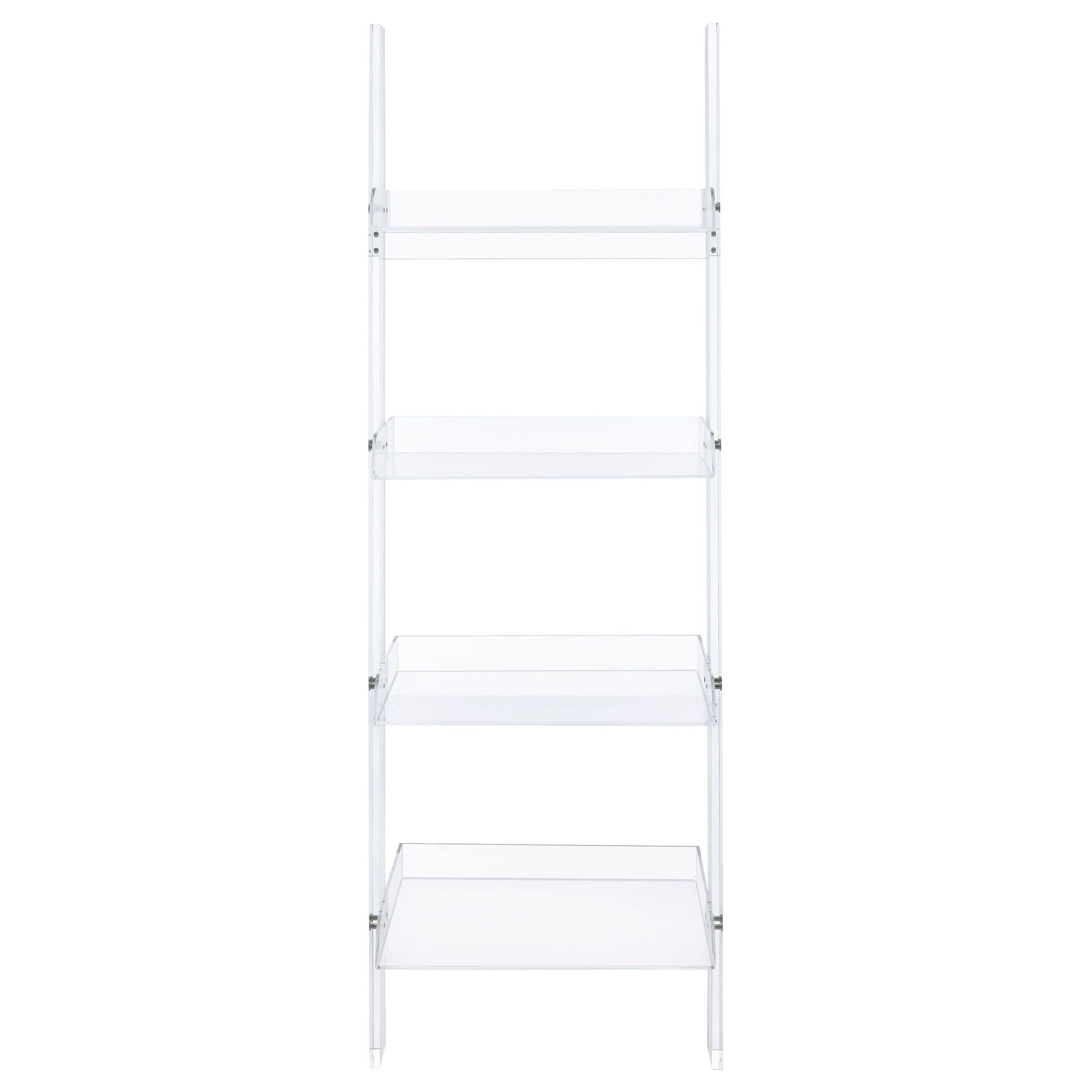 Cimarron - Ladder Bookcase With 4 Shelves - Clear