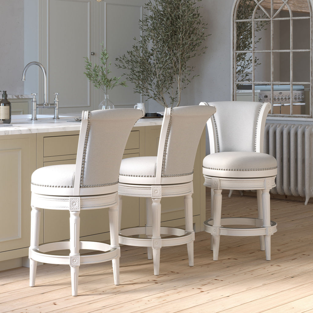 Swivel Barstool With High-Back
