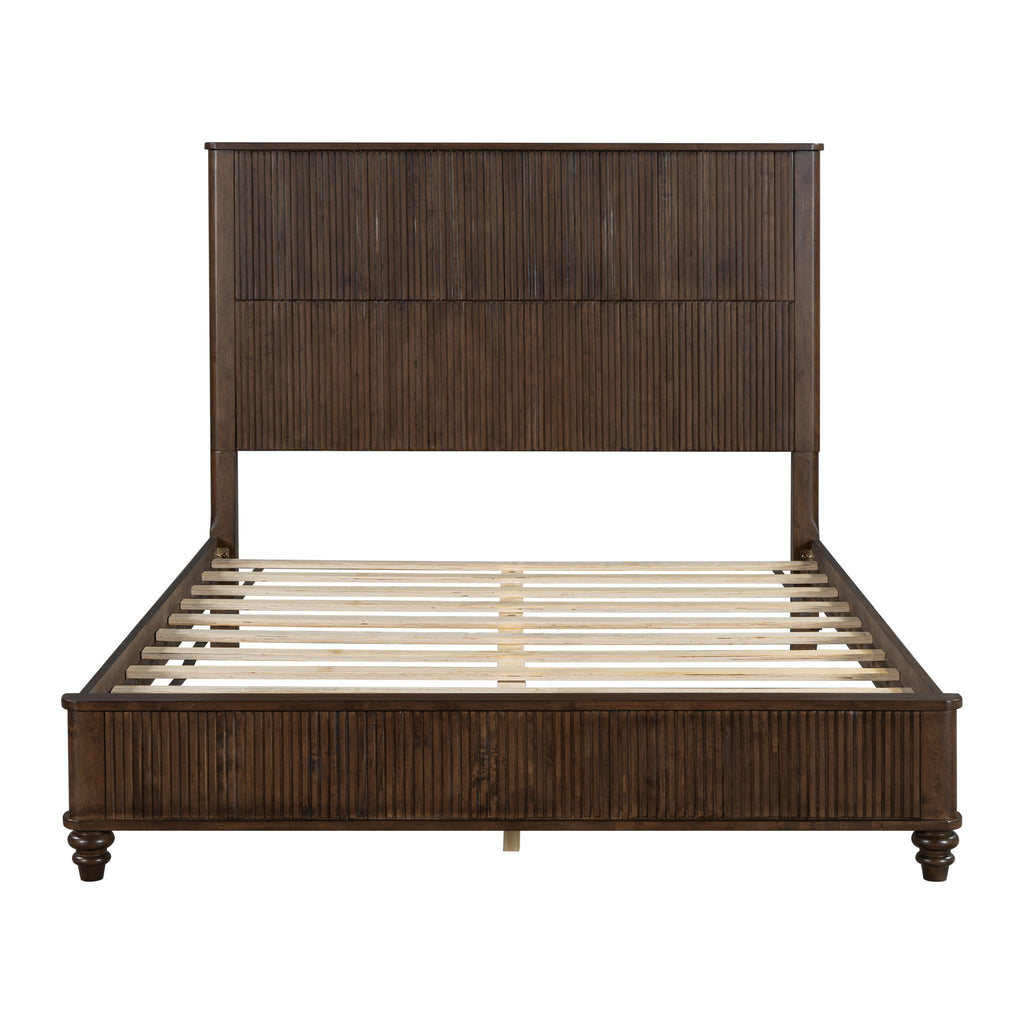 Platform Bed Frame & Tall Headboard