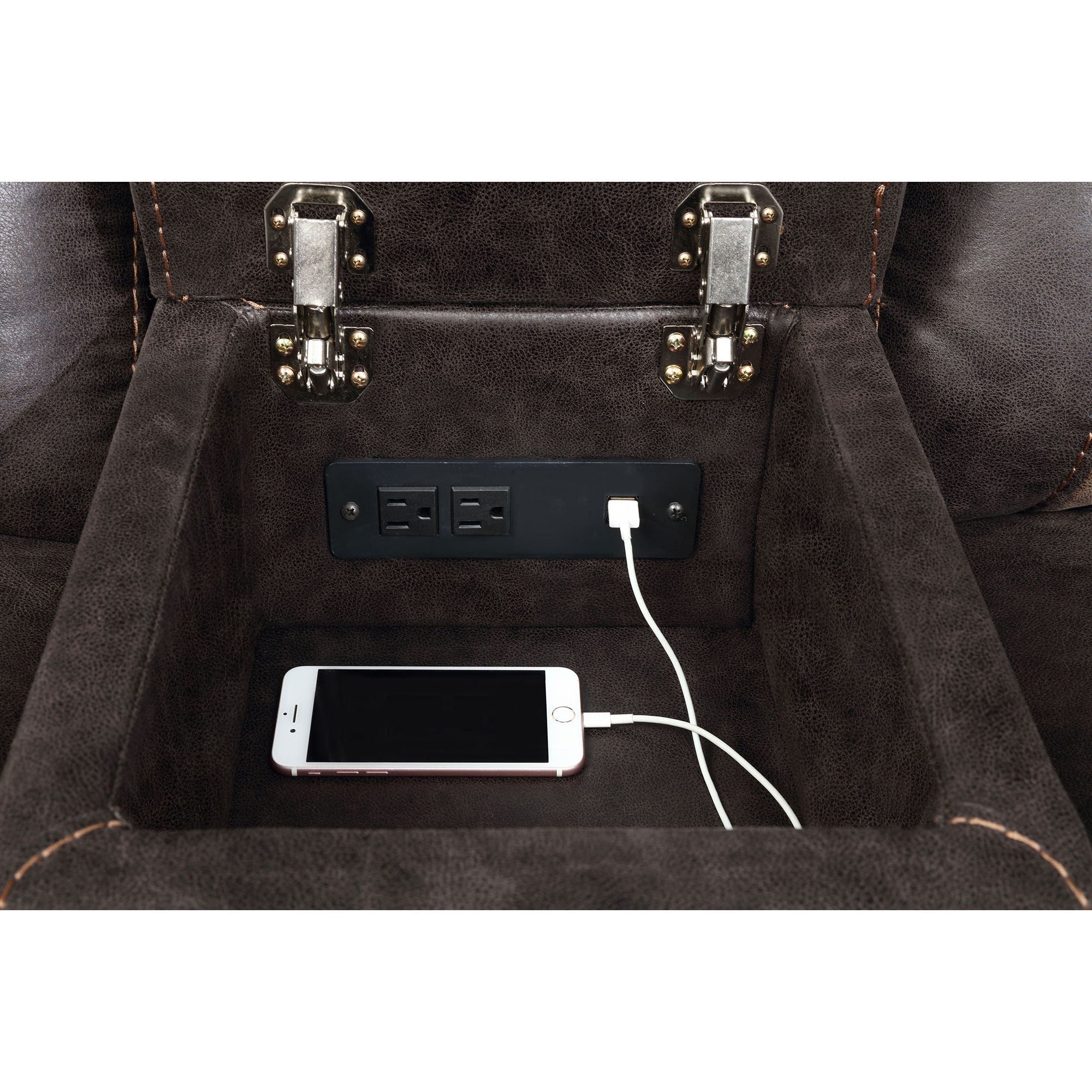 Brazelton - Glider Loveseat With Console