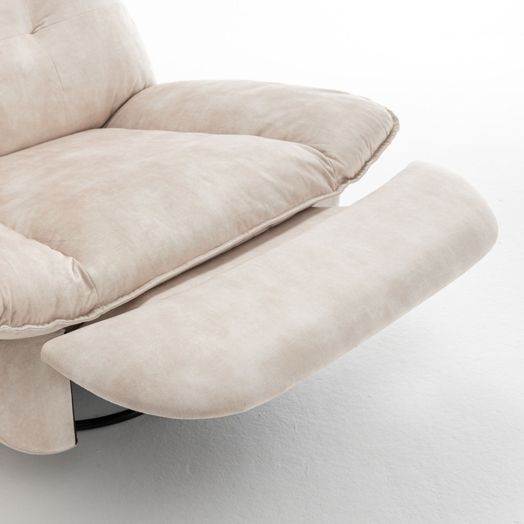 Modern Swivel Gliding Recliner Chair With Rocking Function And Phone Holder, Large Comfortable