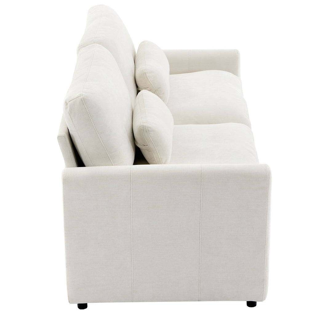 Cozy Upholstered Cushion Loveseat Sofa For Living Room