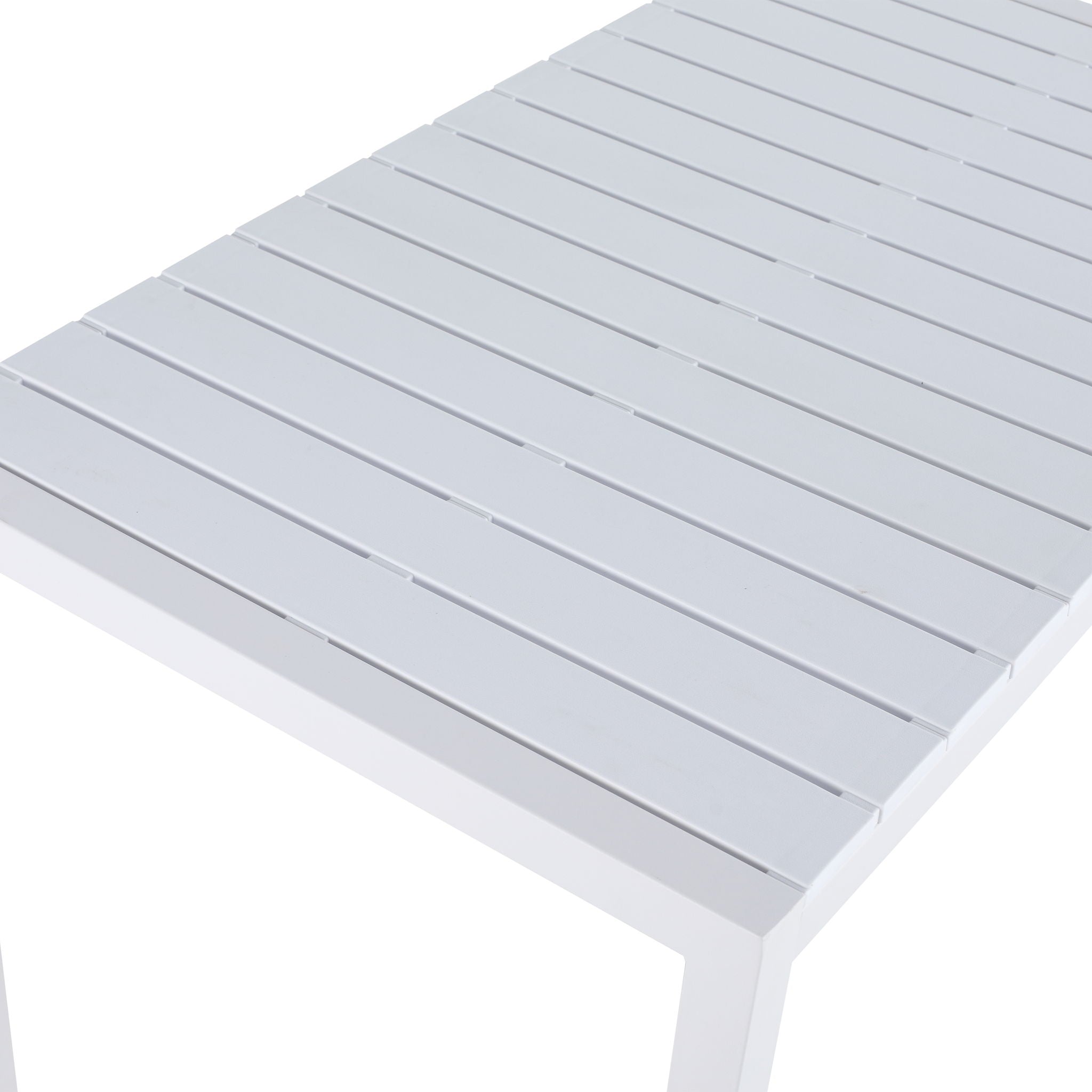Modern Long Table, UV Resistant And Rust Proof - White