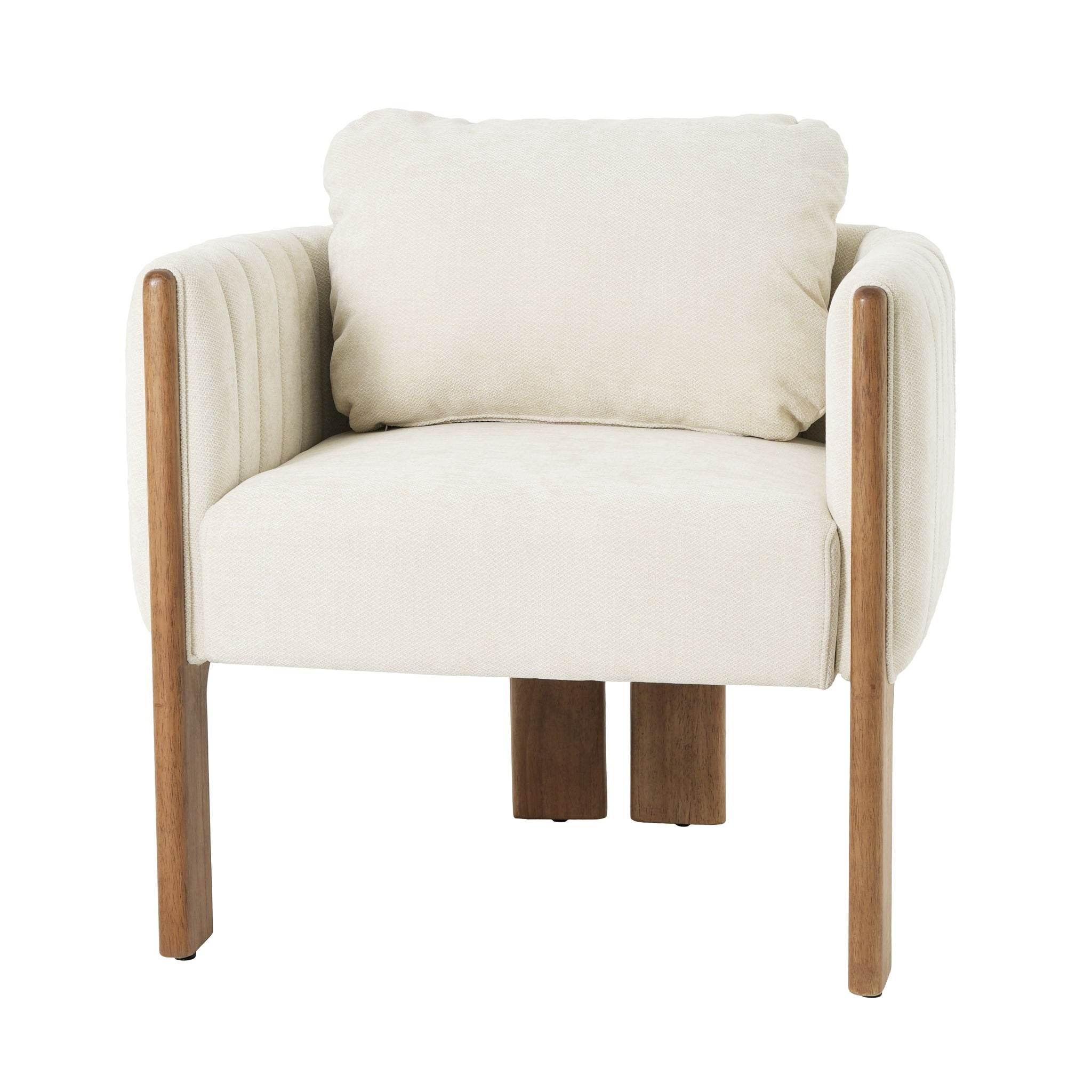 Upholstered Dining Chair With Vertical Channel Tufting