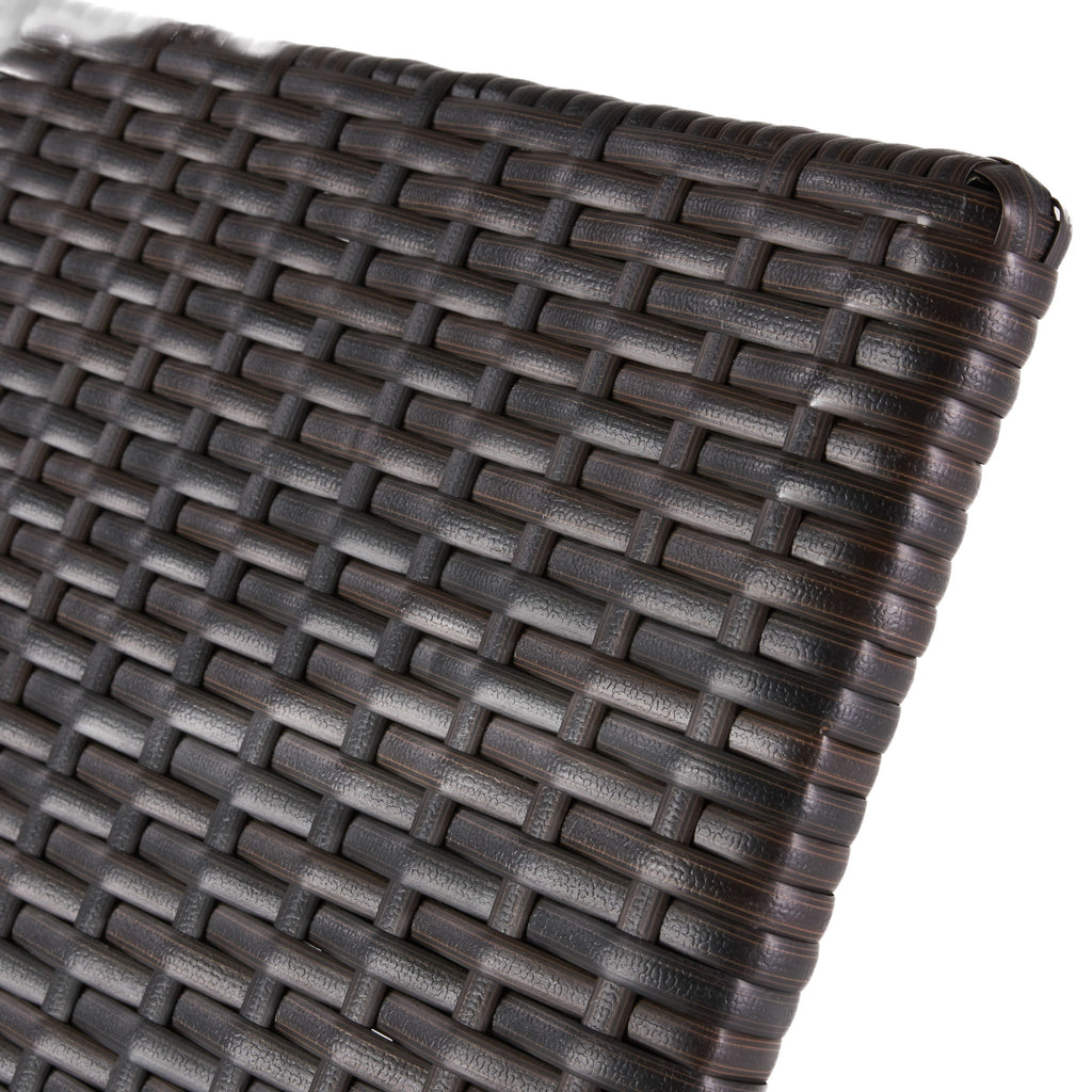 Kauai - Modern Style Wicker Chaise Lounge - Brown Multi