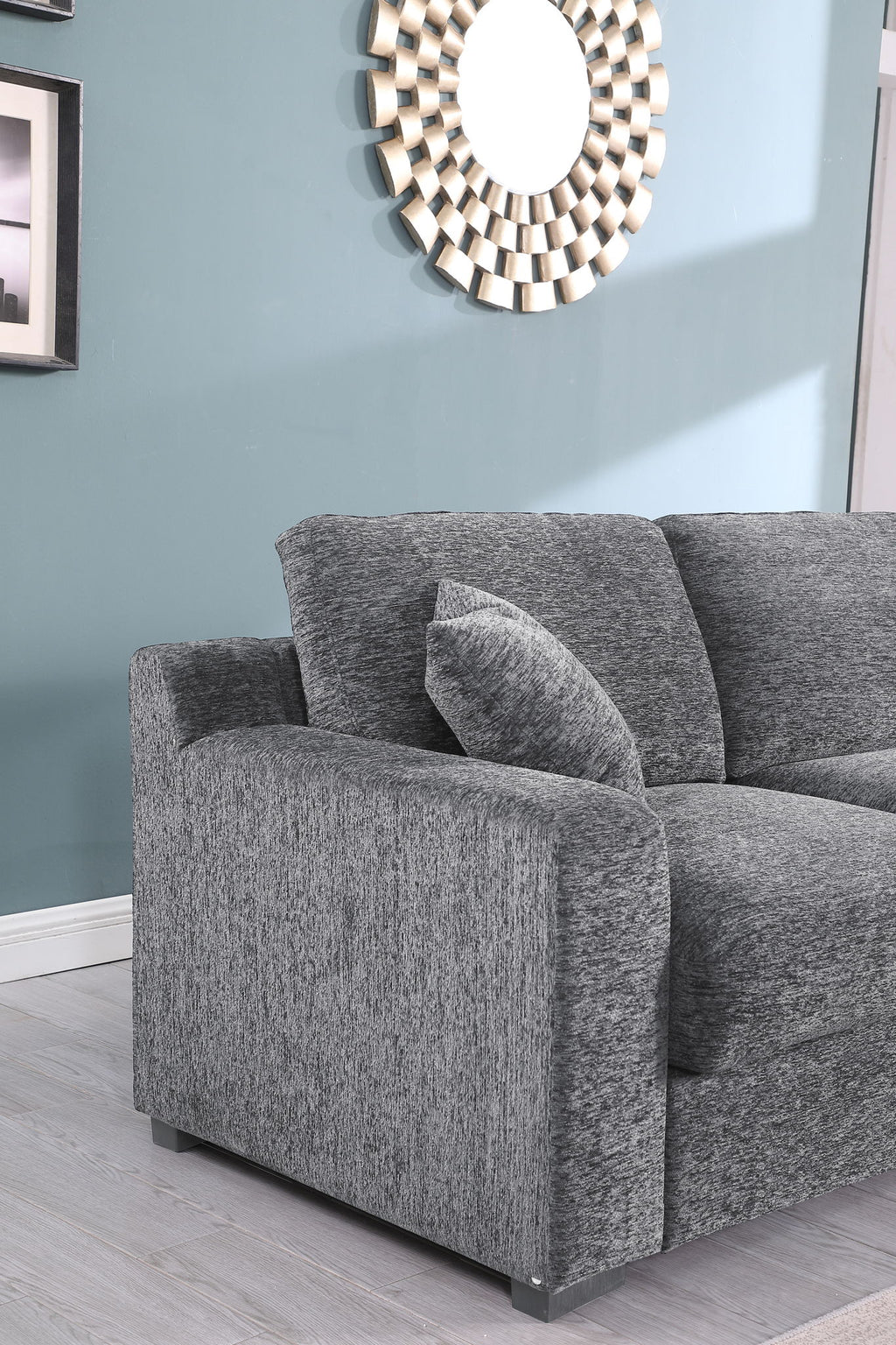 Celine - Fabric Corner Sectional Sofa With Right-Facing Chaise, Cupholders, And Charging Ports