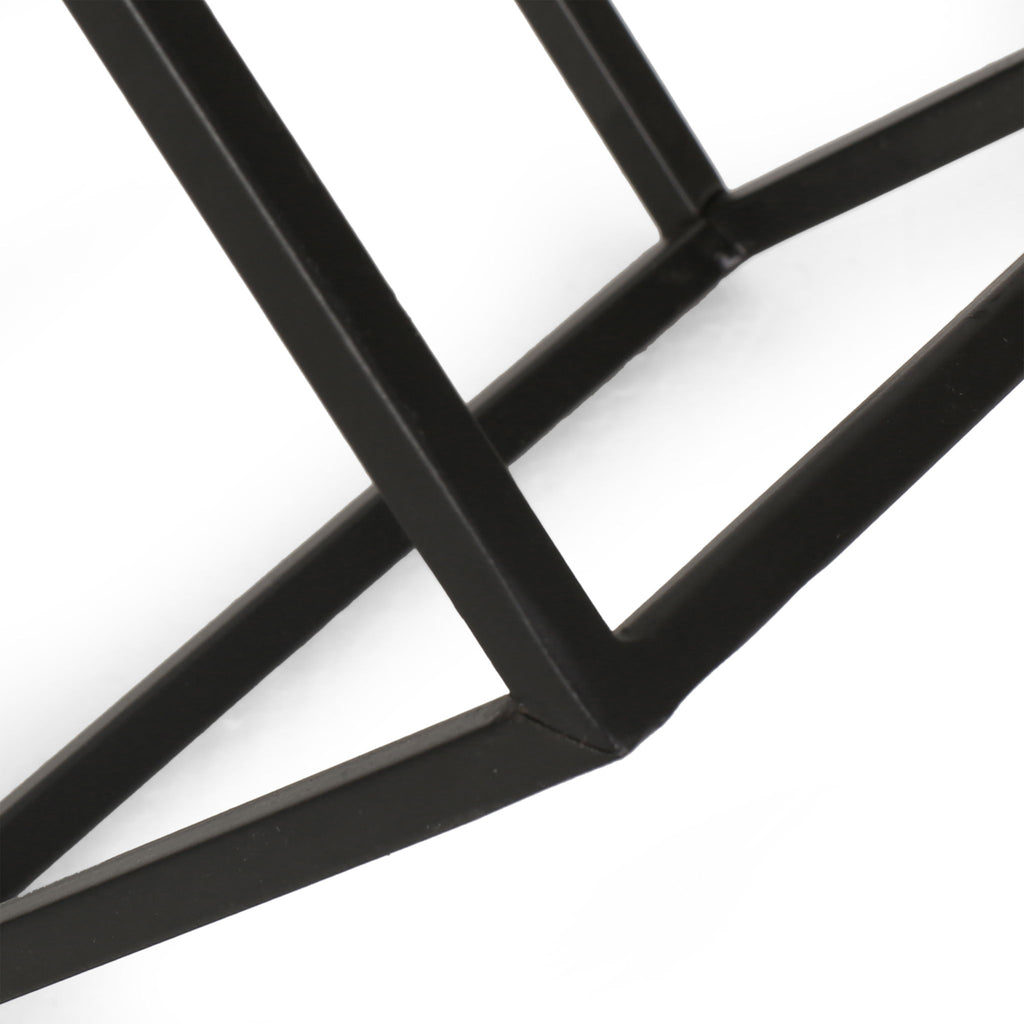 Modern Industrial Tabletop Wine Rack With 7 Bottle Holders - Black