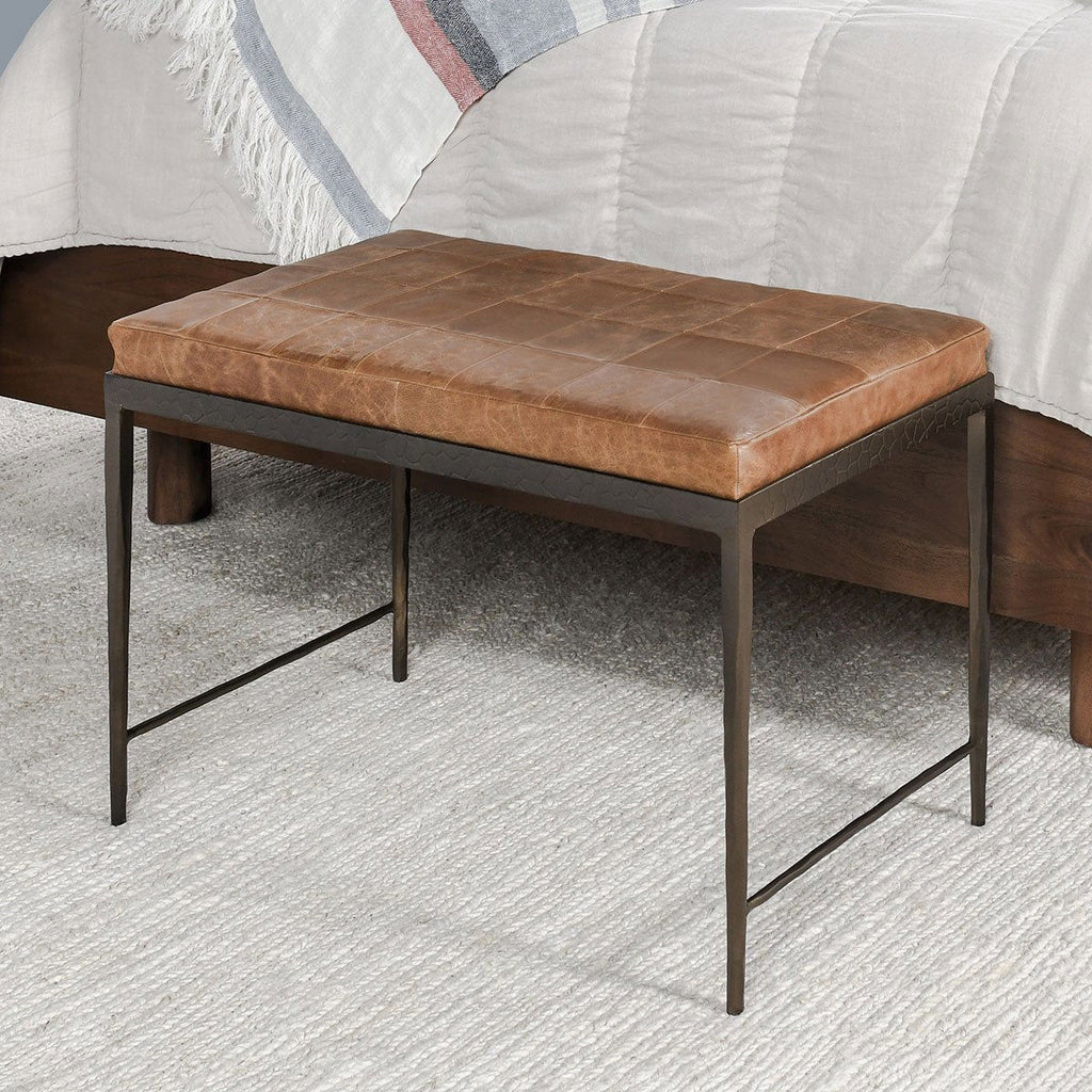 Malo - 28" Leather Bench