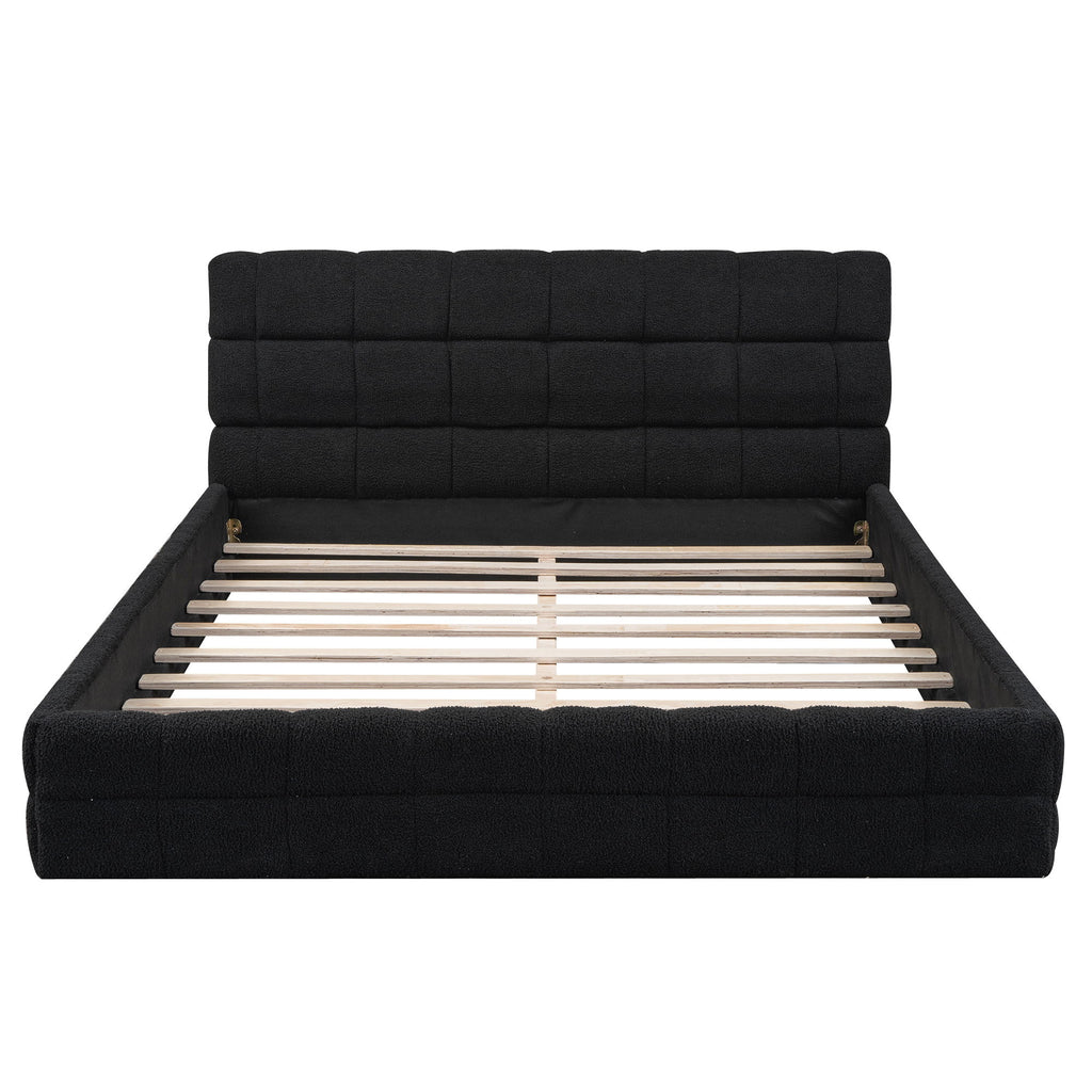 Upholstered Platform Bed With Headboard