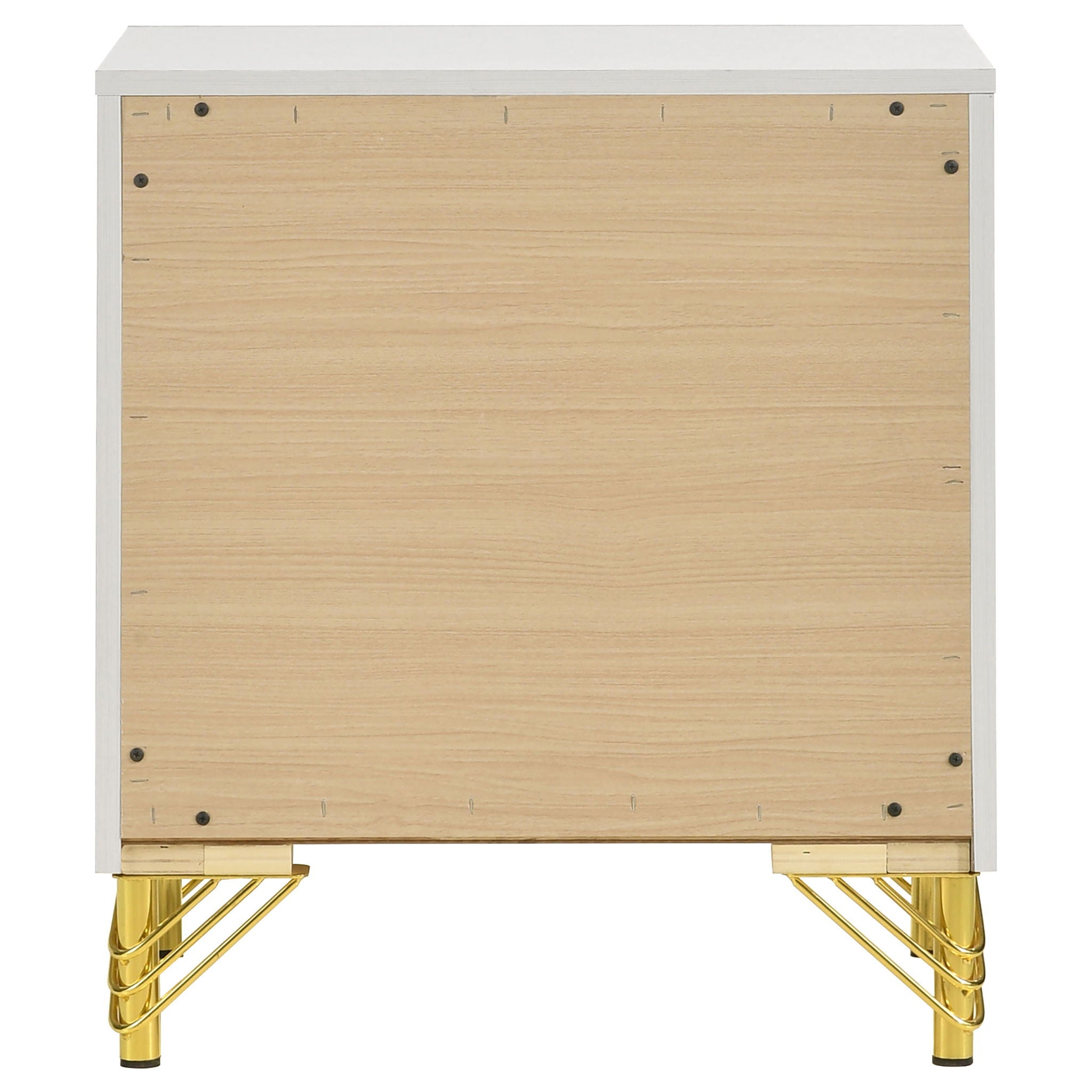 Chesney - 2 Drawer Nightstand With Trim, Bedroom Side Table - White