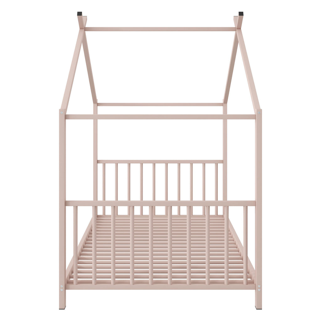 Metal House Platform Bed With Modern Design And Durable Frame