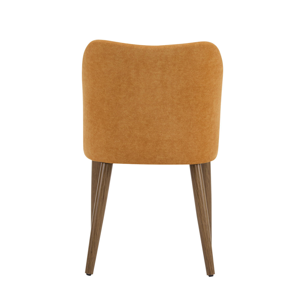 Mid Century Modern Dining Chair With Ergonomic Backrest