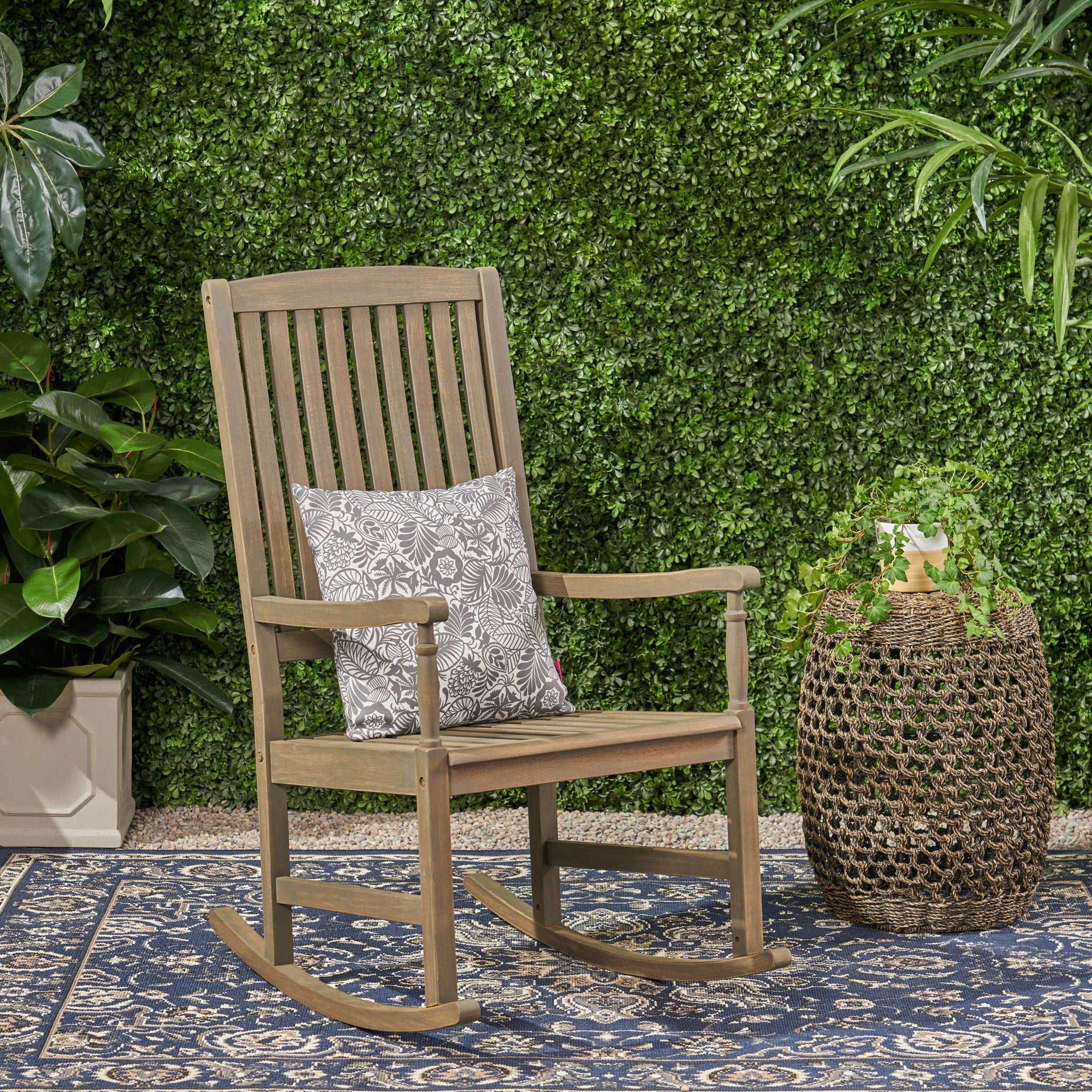 Outdoor Rocking Chair - Gray