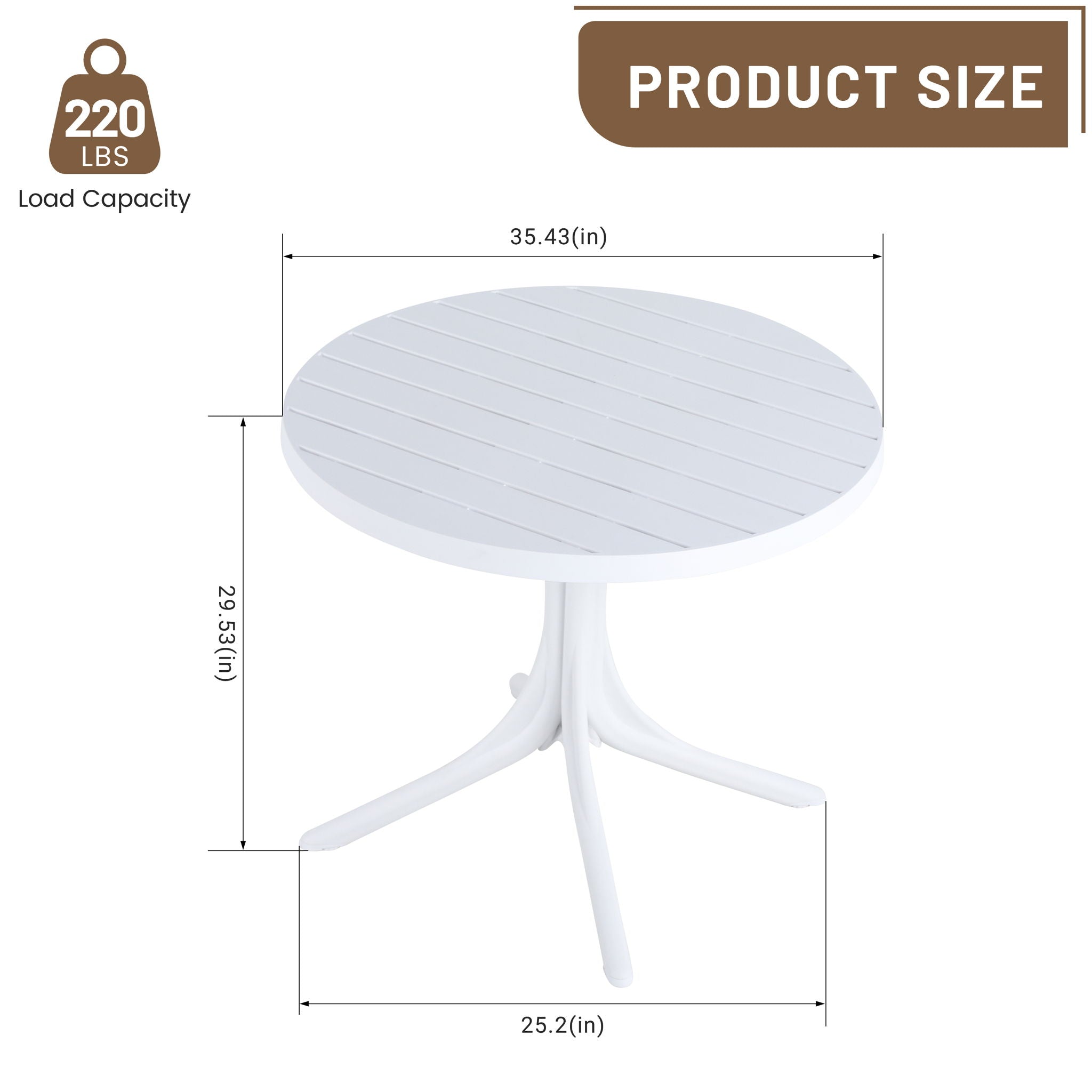 Round Table - White
