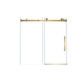 Frameless Single Sliding Shower Door With Handle And Square Tube Track