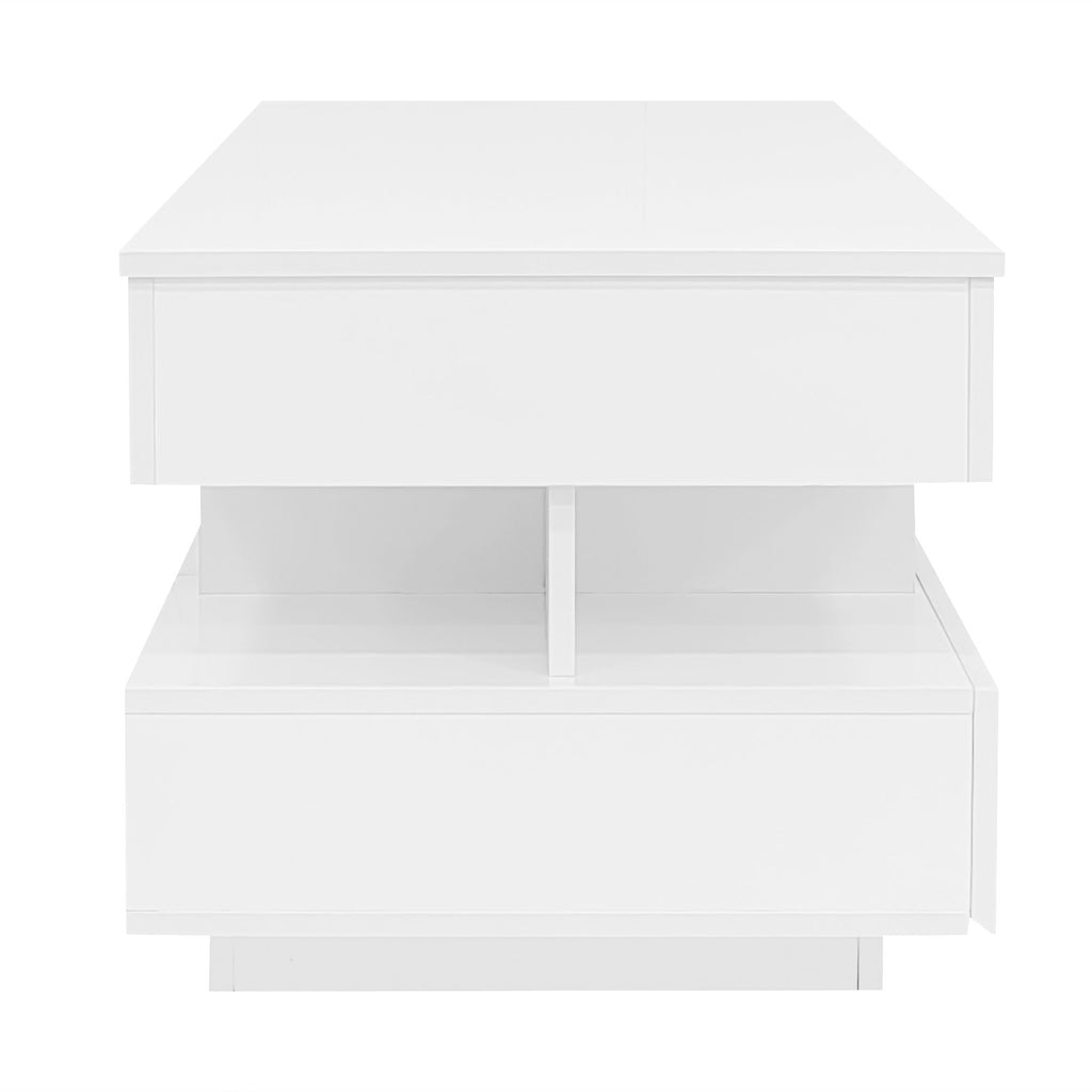 Multi Functional Lift Top Coffee Table With 2 Drawers