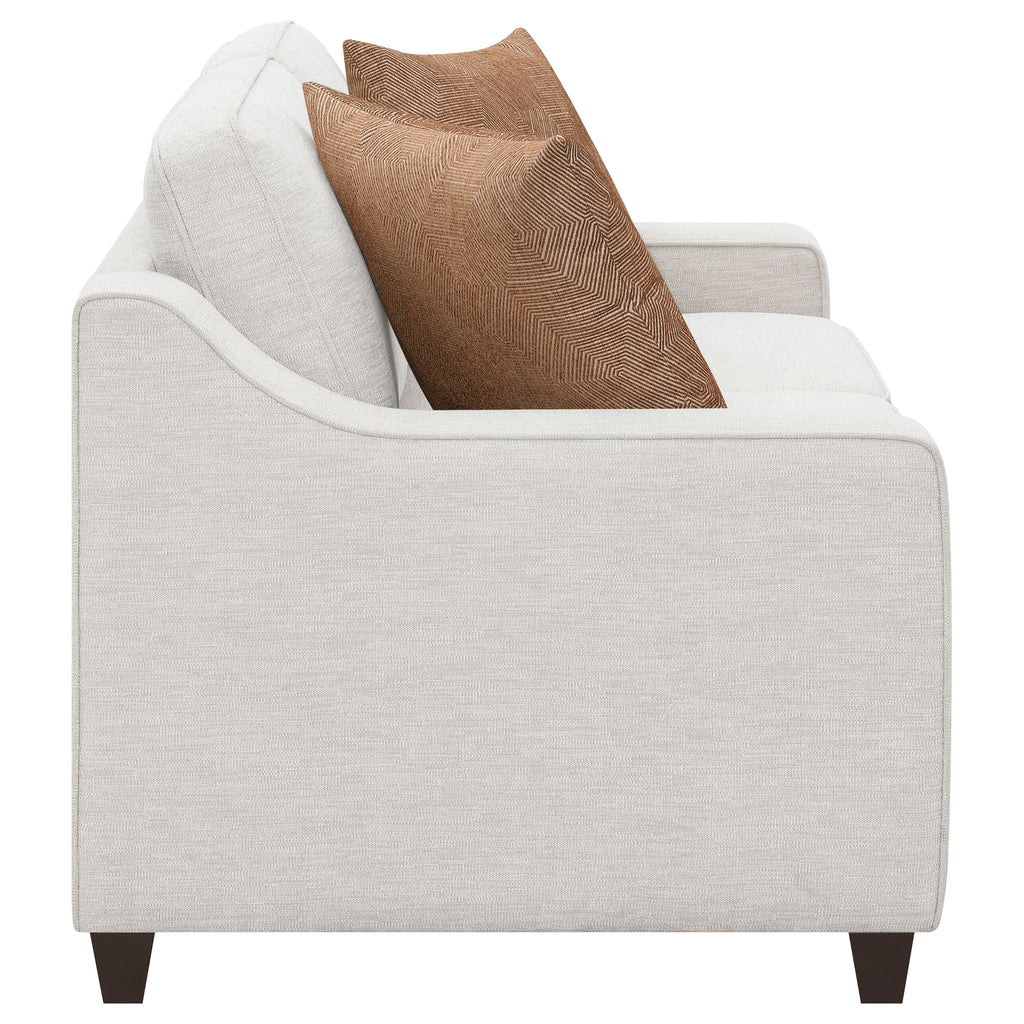 Mahaffey - 2 Piece Track Arm Living Room Set - Beige