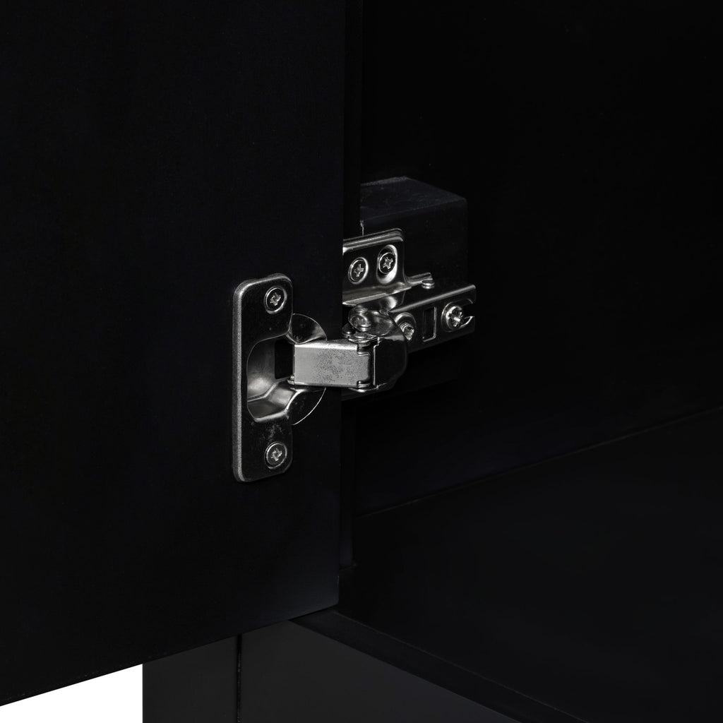 Modern Bathroom Vanity Base Only, 2 Doors And 3 Drawers