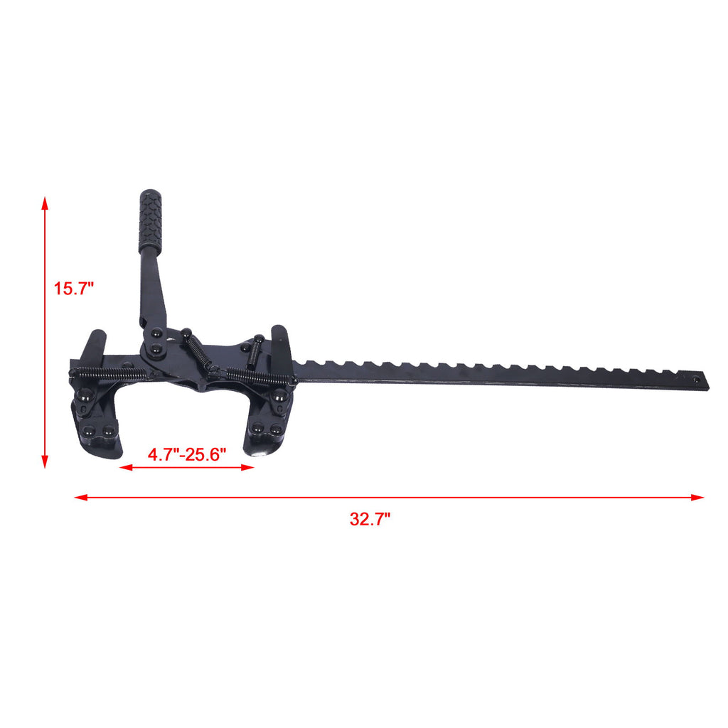 Fence Stretcher All Purpose Splicer Steel Tool For High Tensile, Barbed, And Smooth Wire Fences - Black